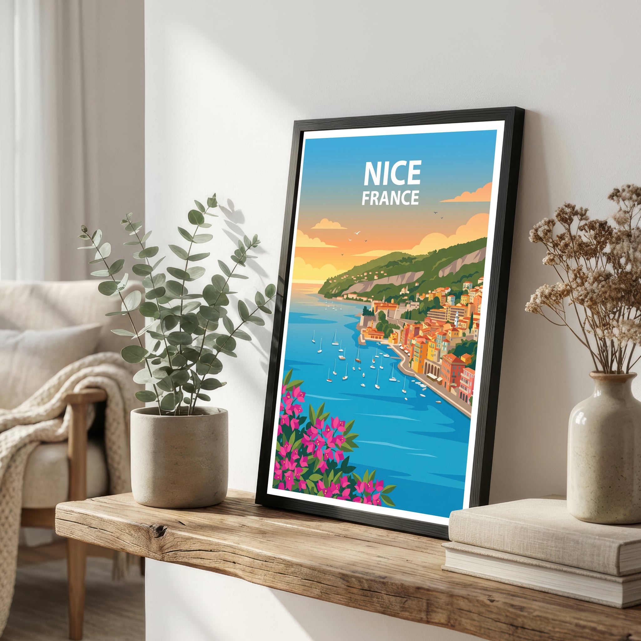 Nice France Travel Poster