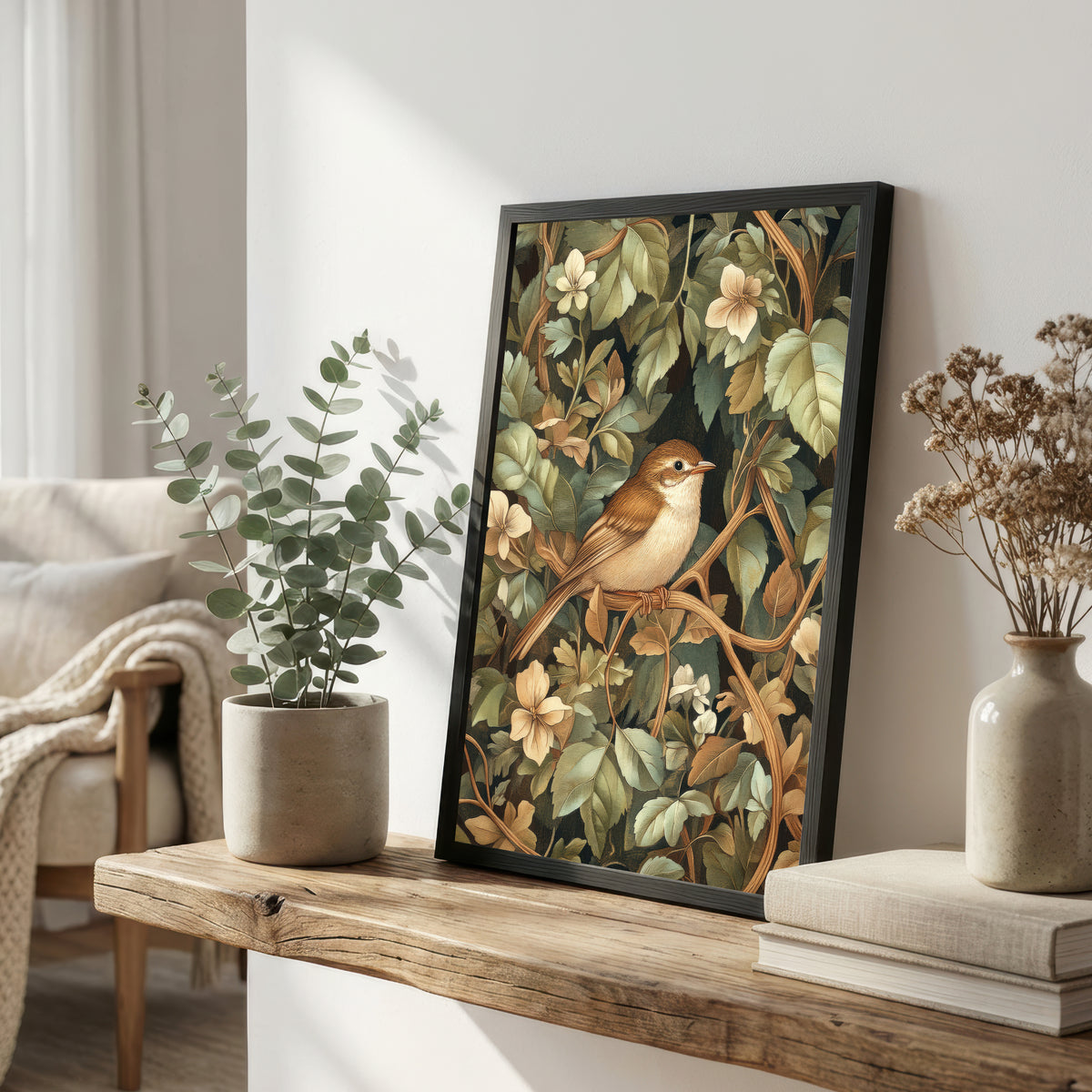 William Morris Inspired Songbird Art Print