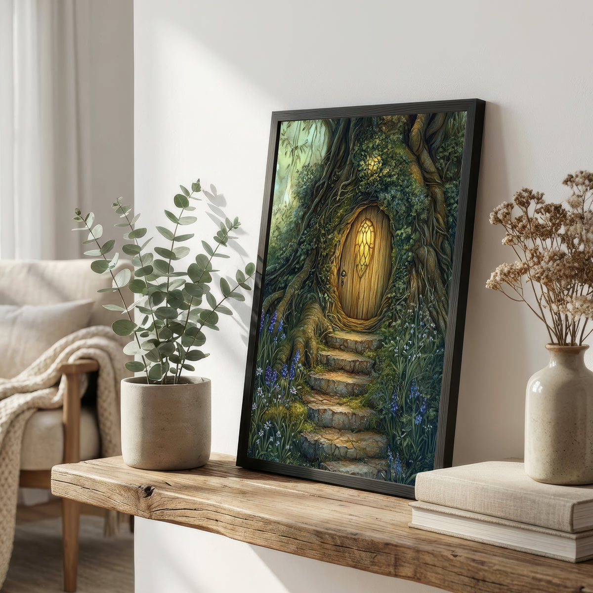 Enchanted Tree Door Art Print