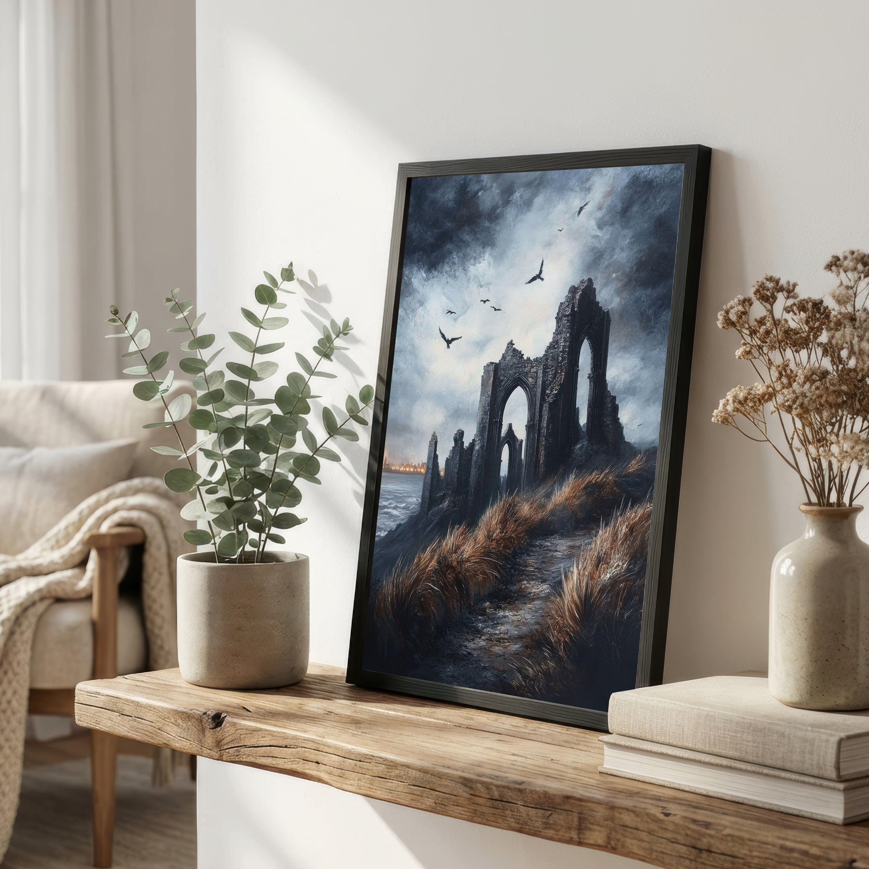 Gothic Coastal Ruins Art Print