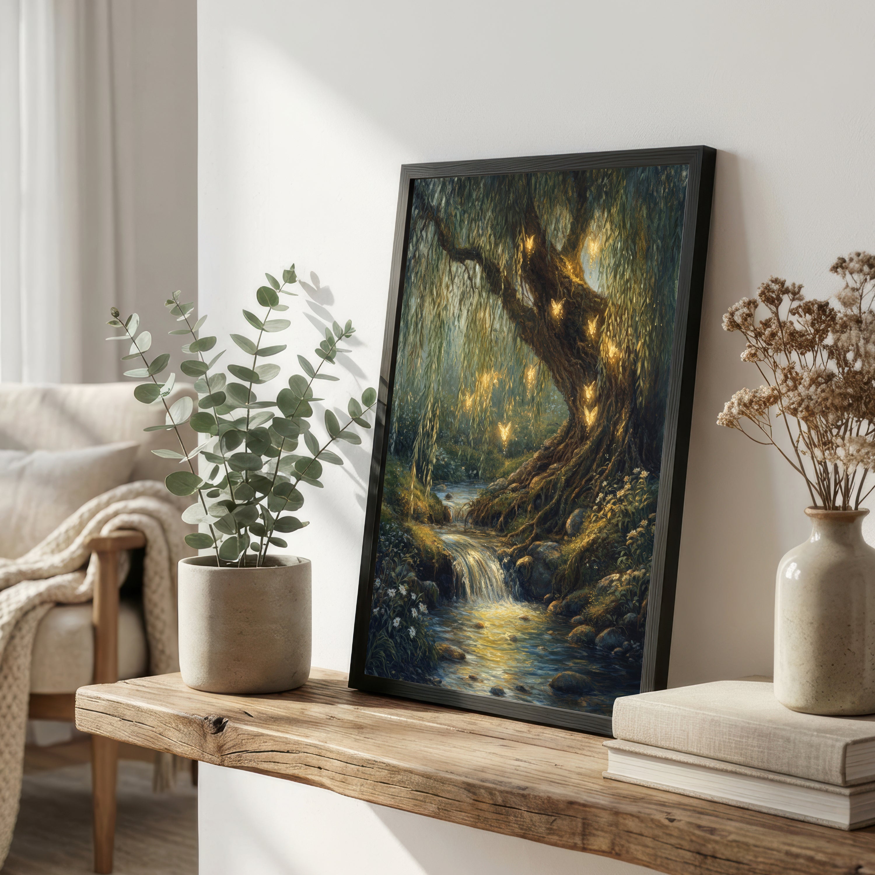 Enchanted Woodland Stream Art Print