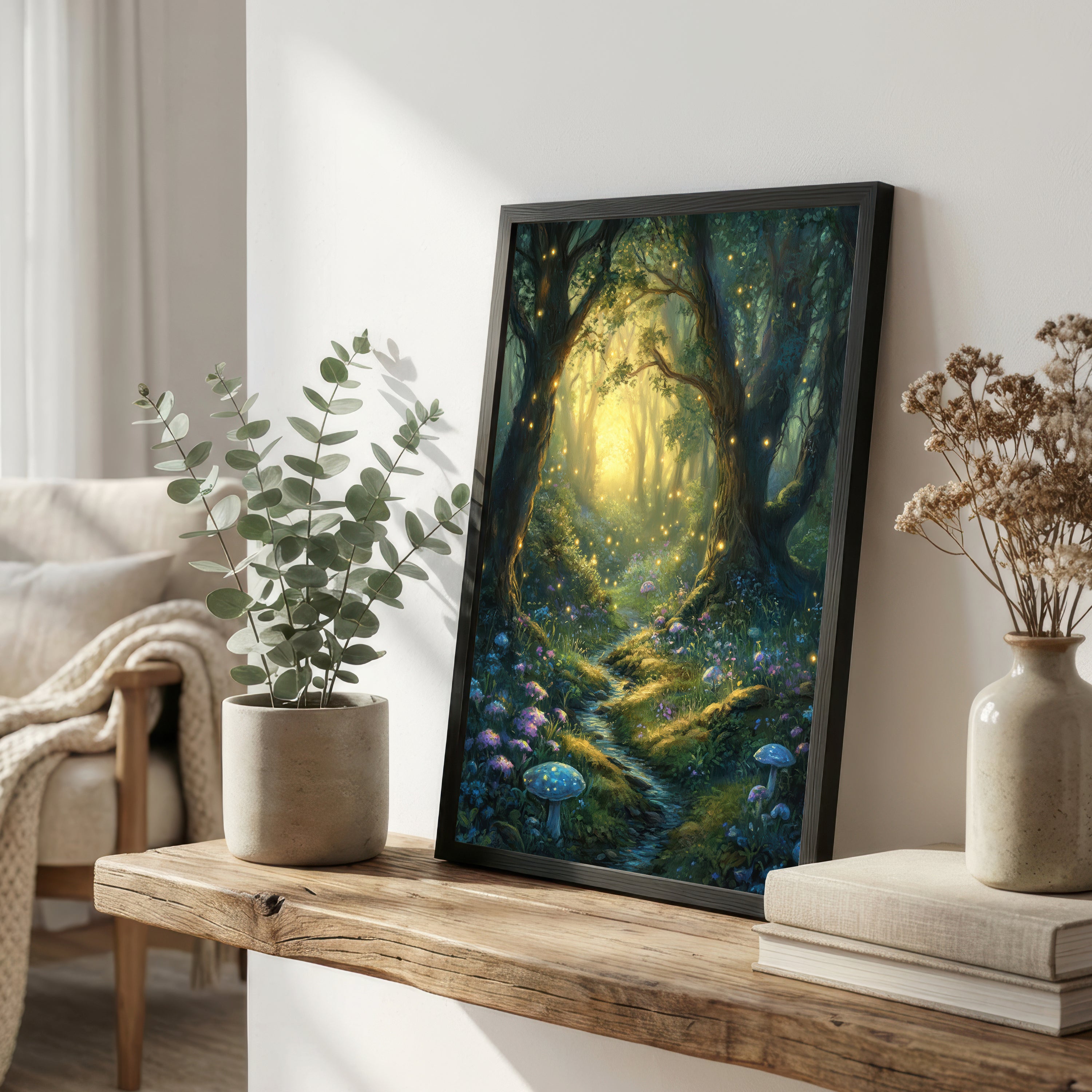 Enchanted Forest Firefly Art Print