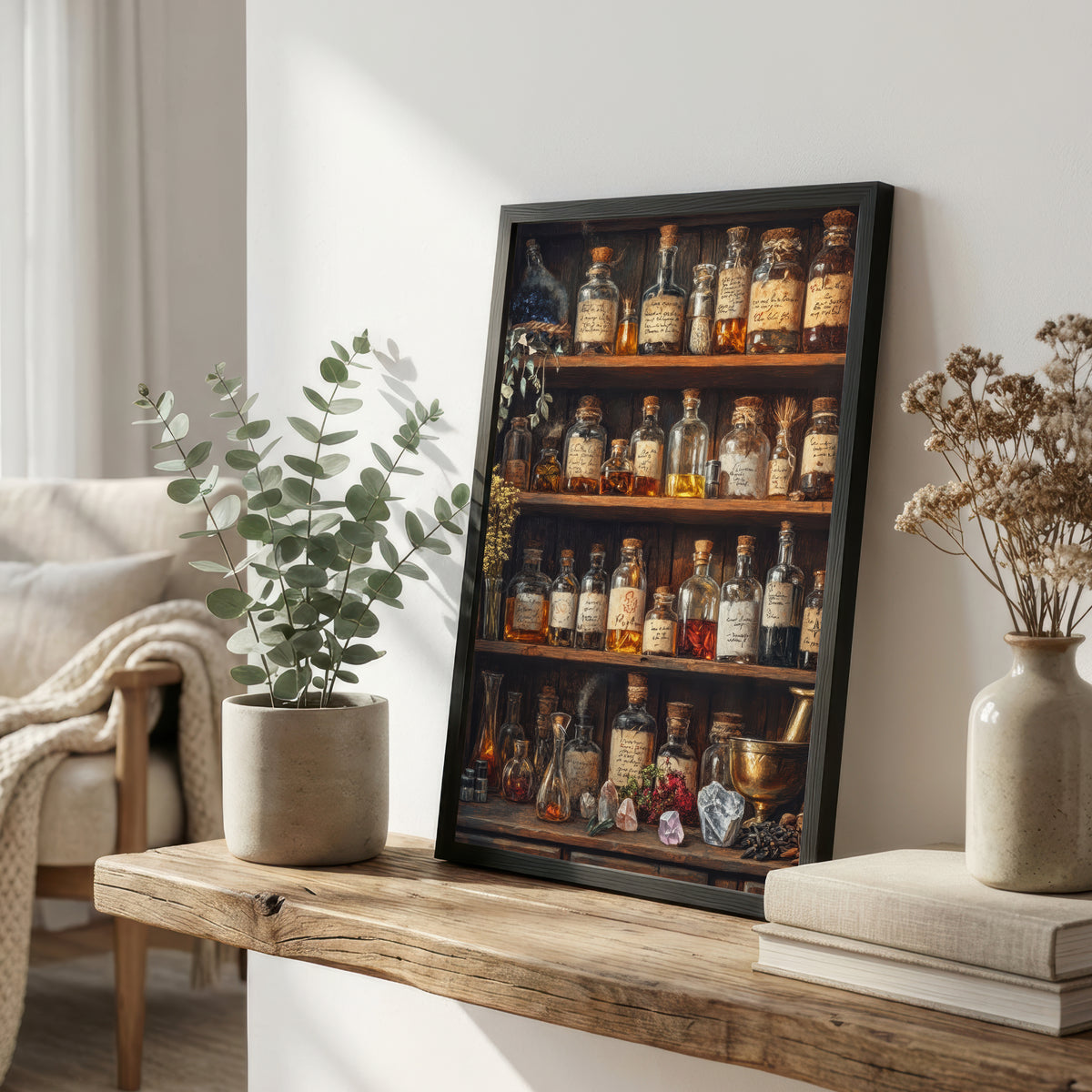 Vintage Apothecary Bottles Art Print