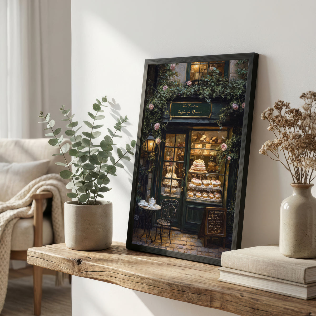 Romantic Patisserie Shopfront Art Print