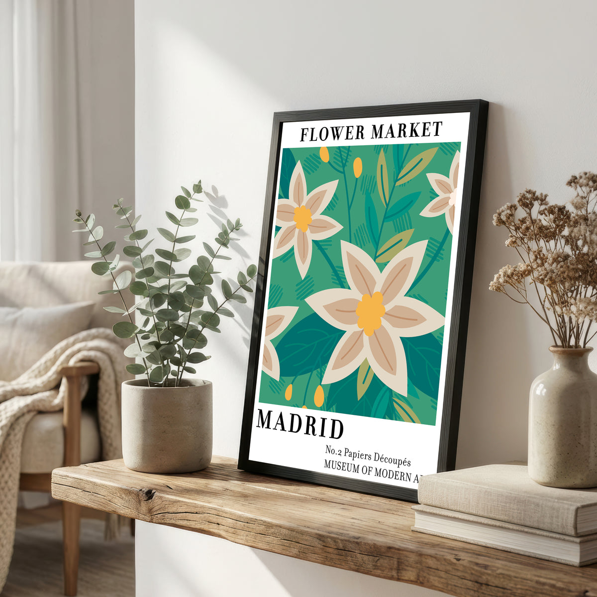 Madrid Flower Market Art Print