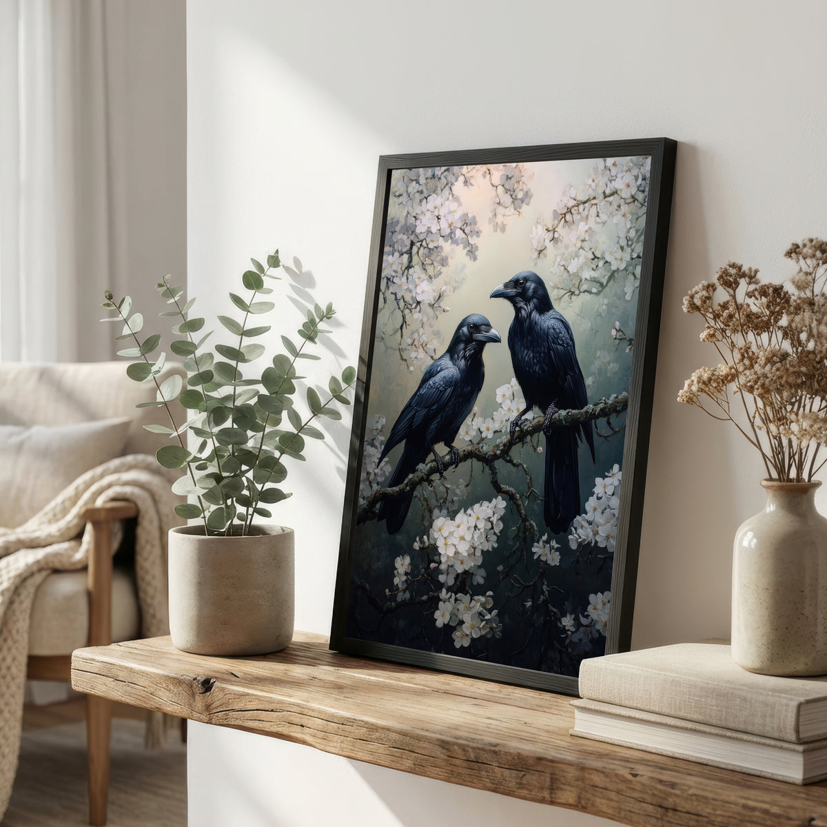 Raven Blossom Art Print