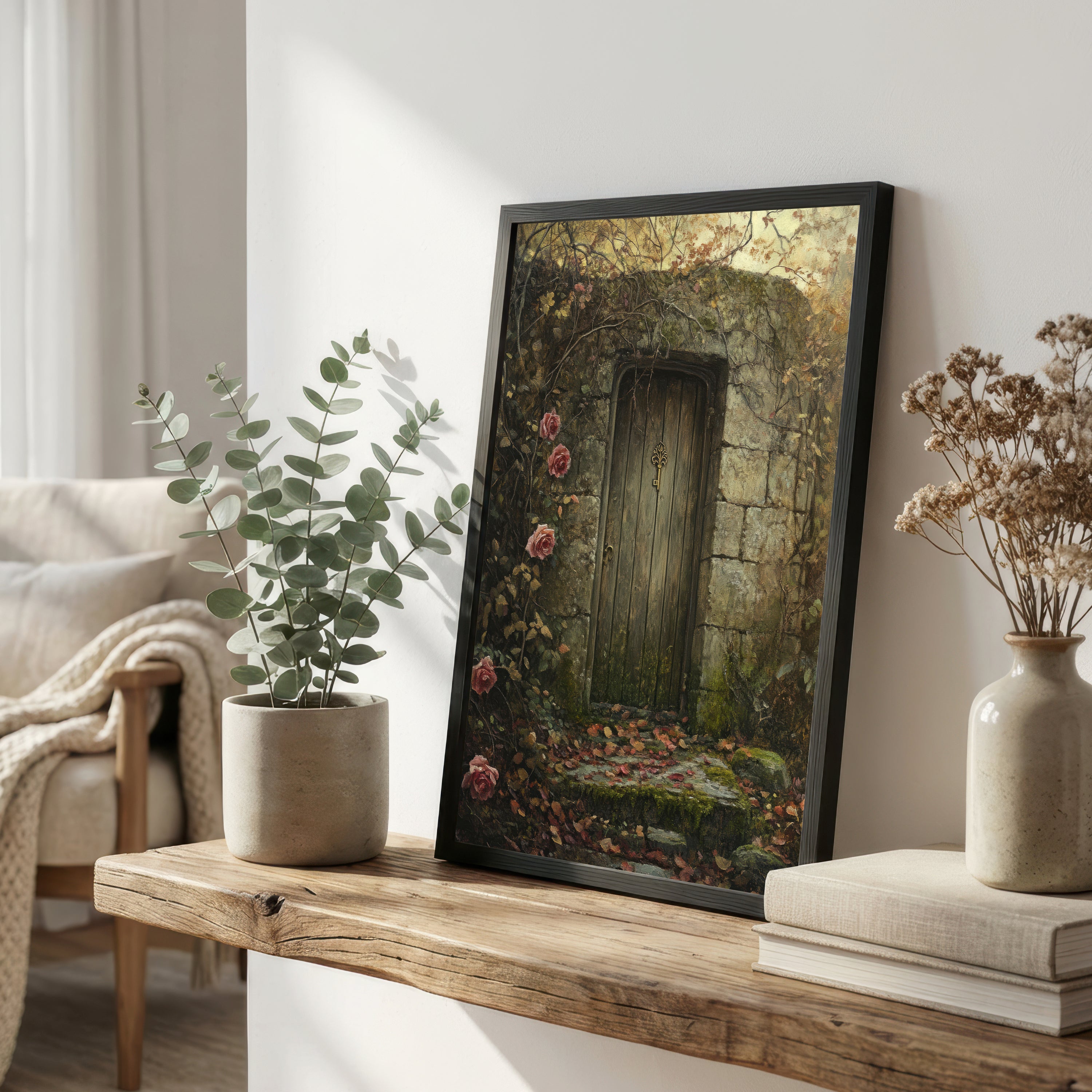 Gothic Woodland Door Art Print