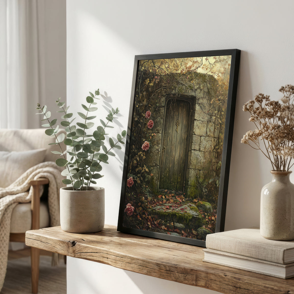 Gothic Woodland Door Art Print
