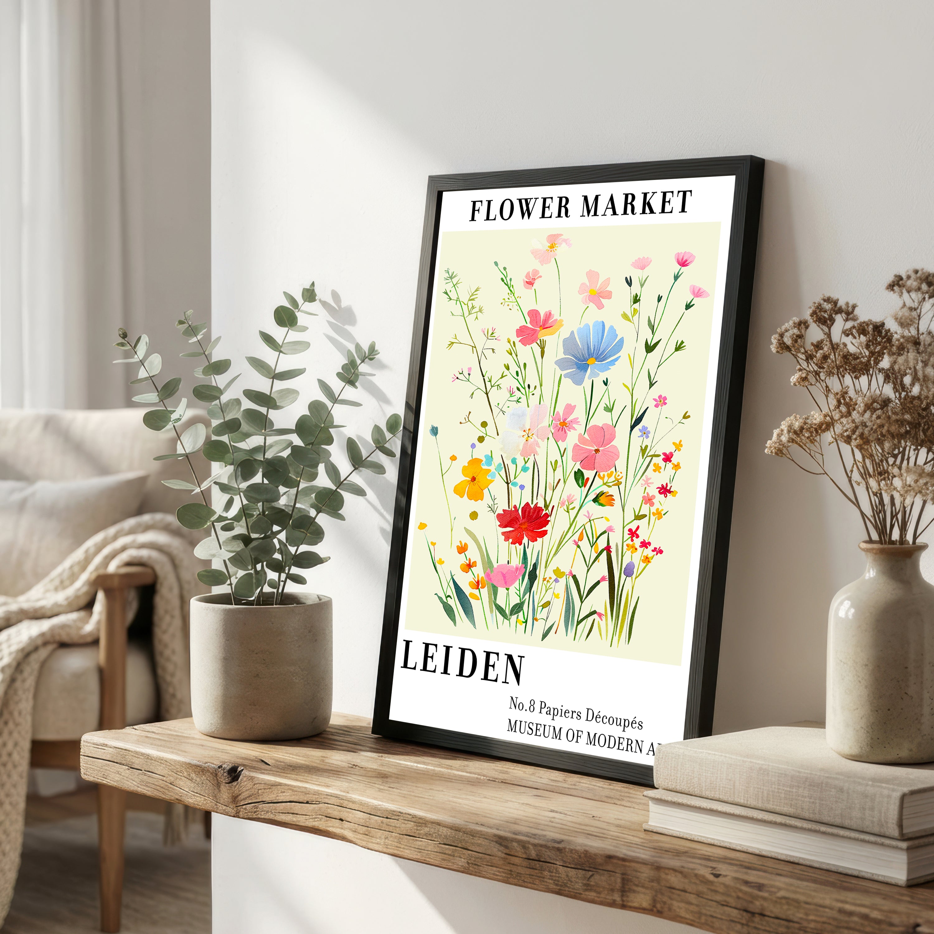 Leiden Flower Market Botanical Art Print