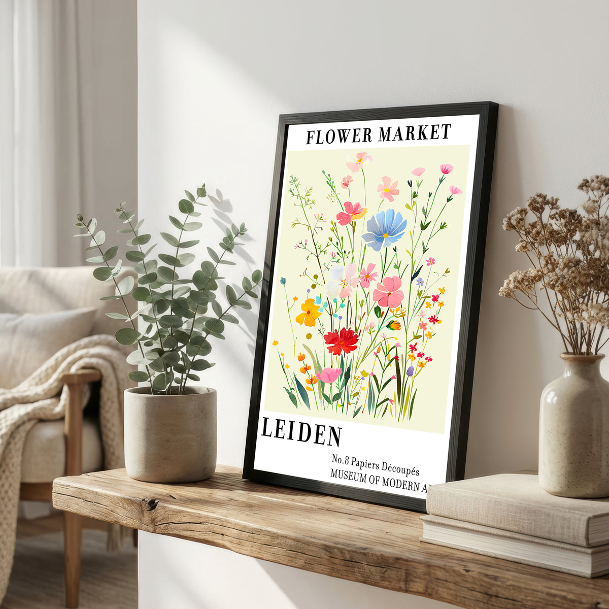 Leiden Flower Market Botanical Art Print