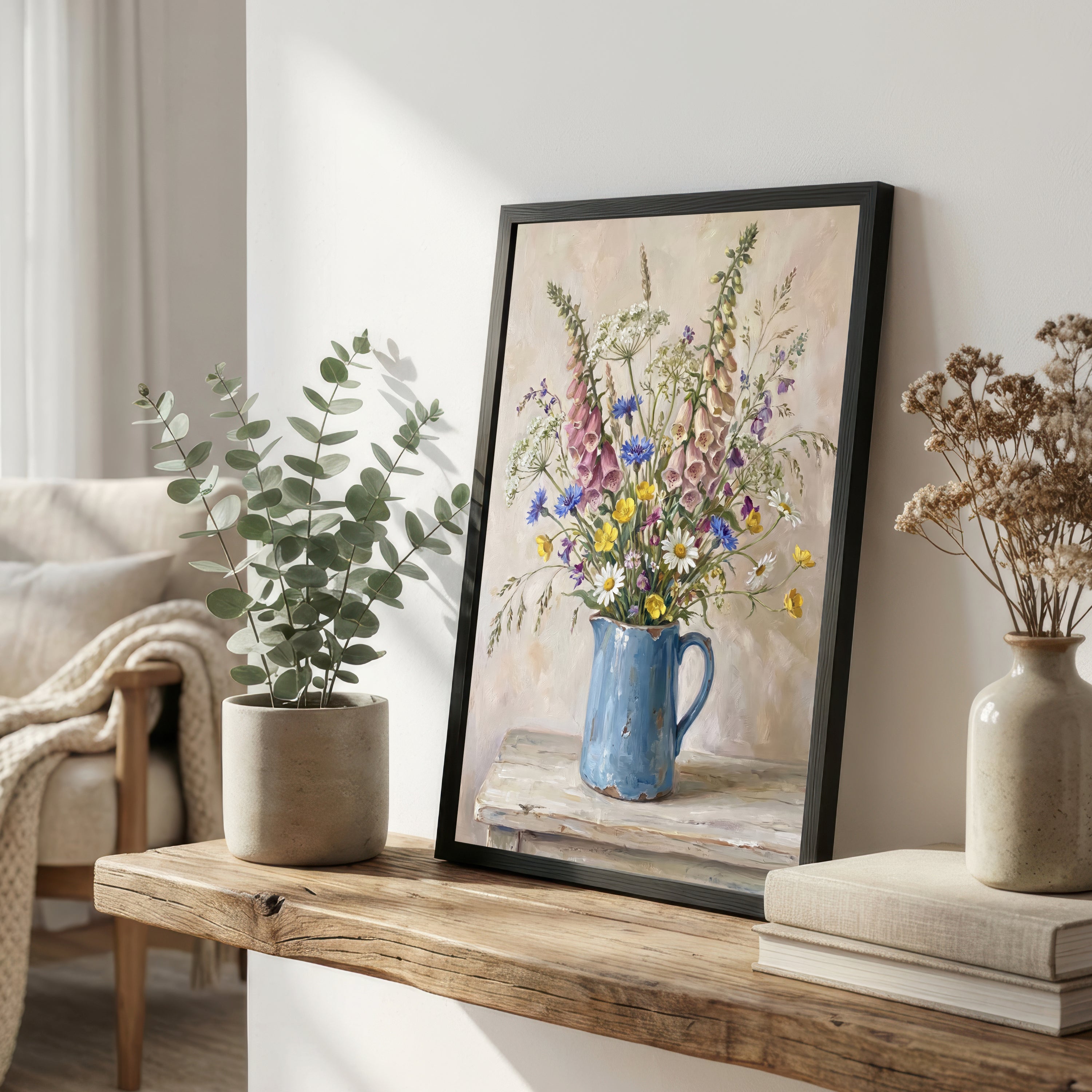 Wildflower Jug Still Life Art Print