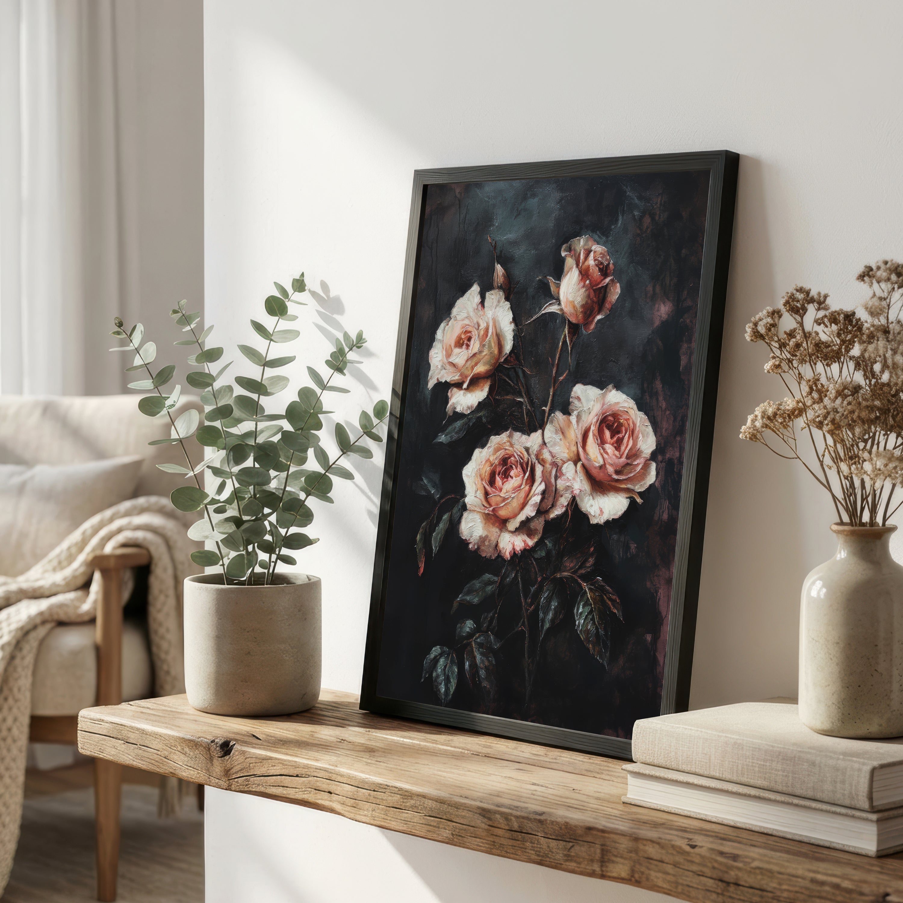 Romantic Rose Bouquet Art Print