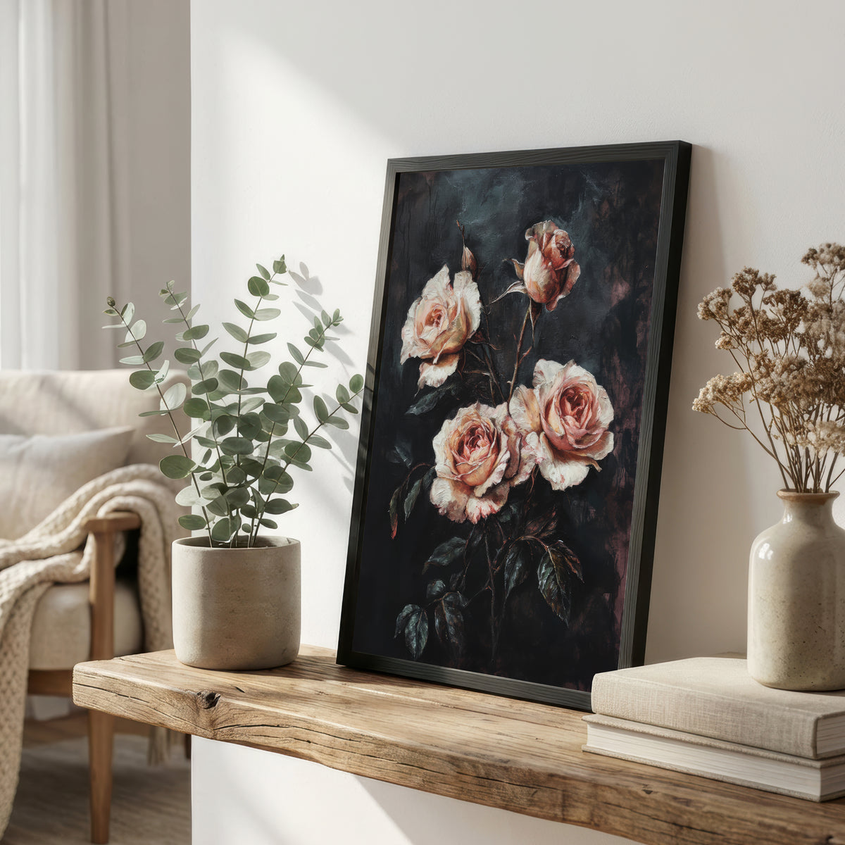 Romantic Rose Bouquet Art Print
