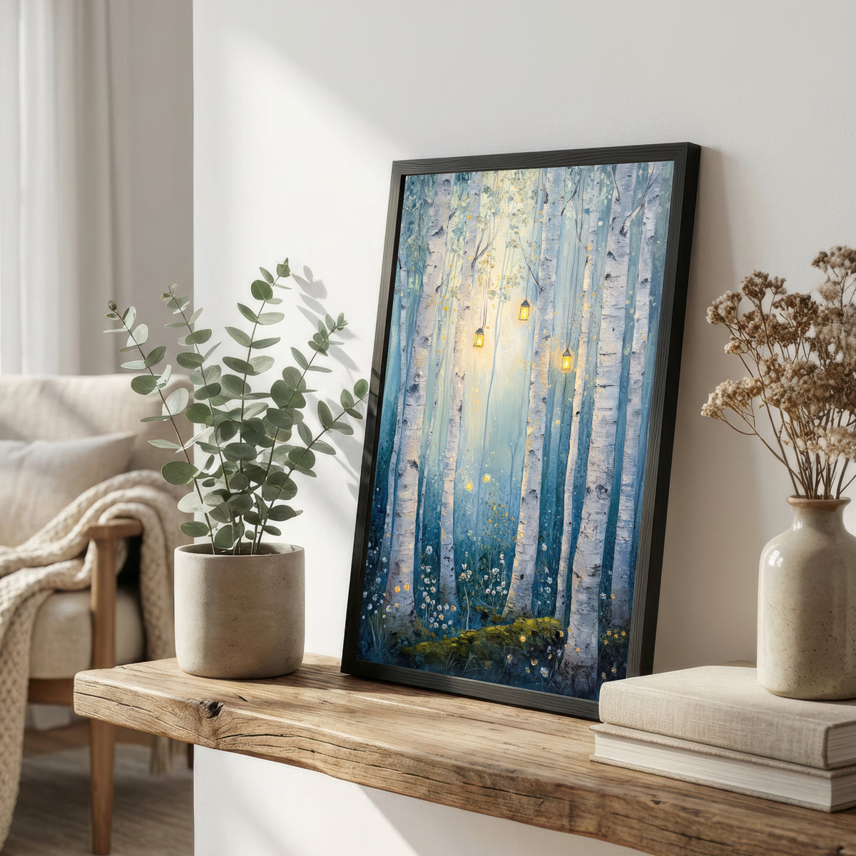 Enchanted Birch Forest Art Print
