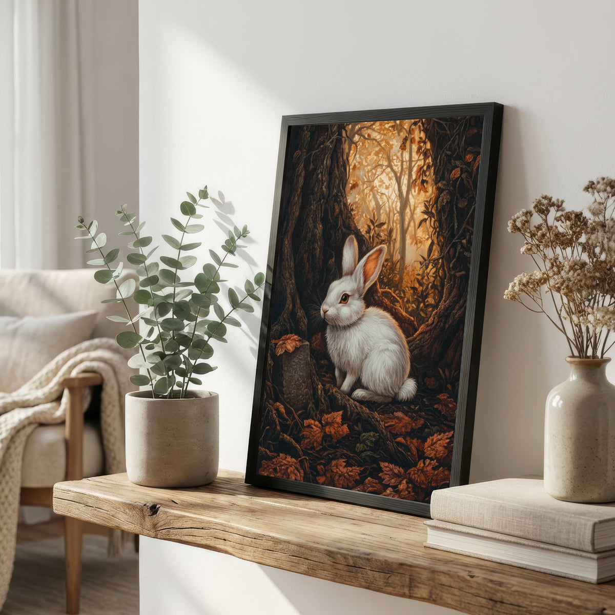 Woodland Rabbit Art Print