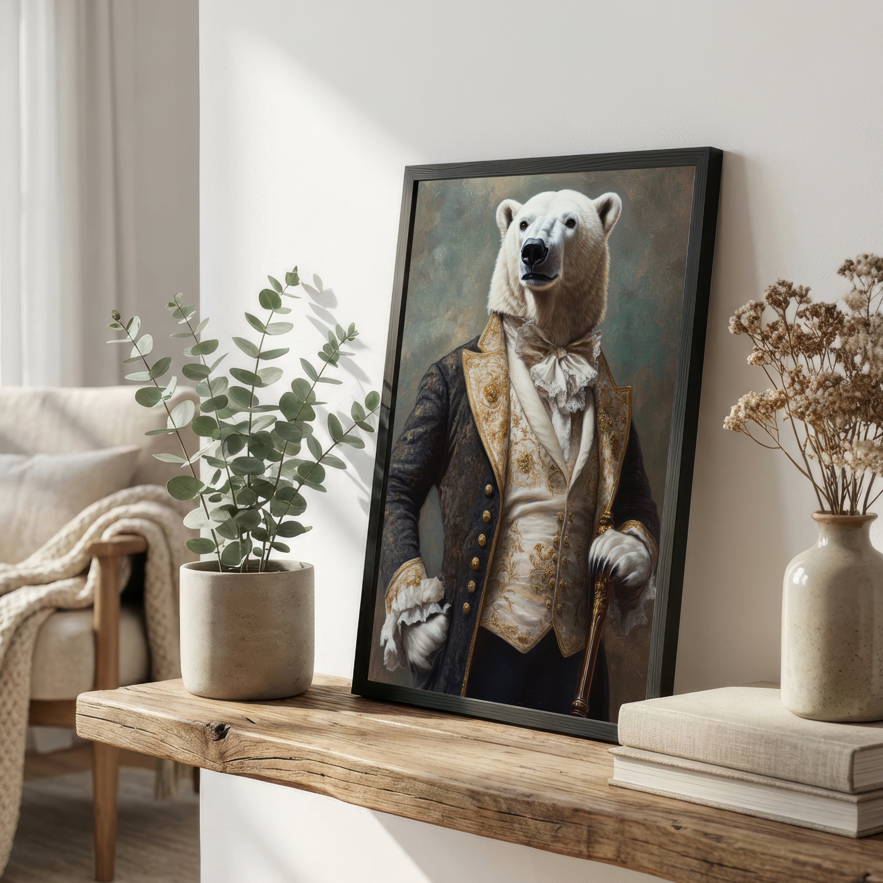 Aristocratic Polar Bear Art Print