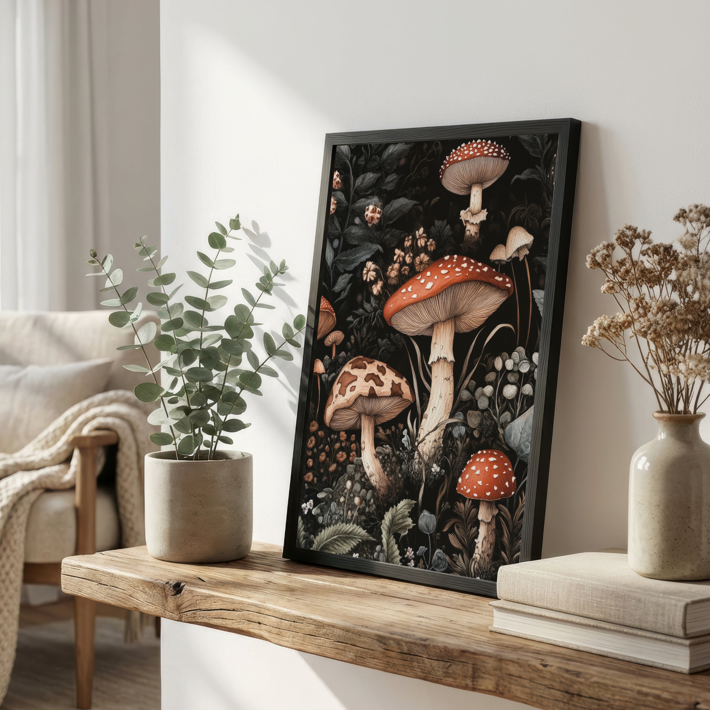 Vintage Mushroom Botanical Art Print