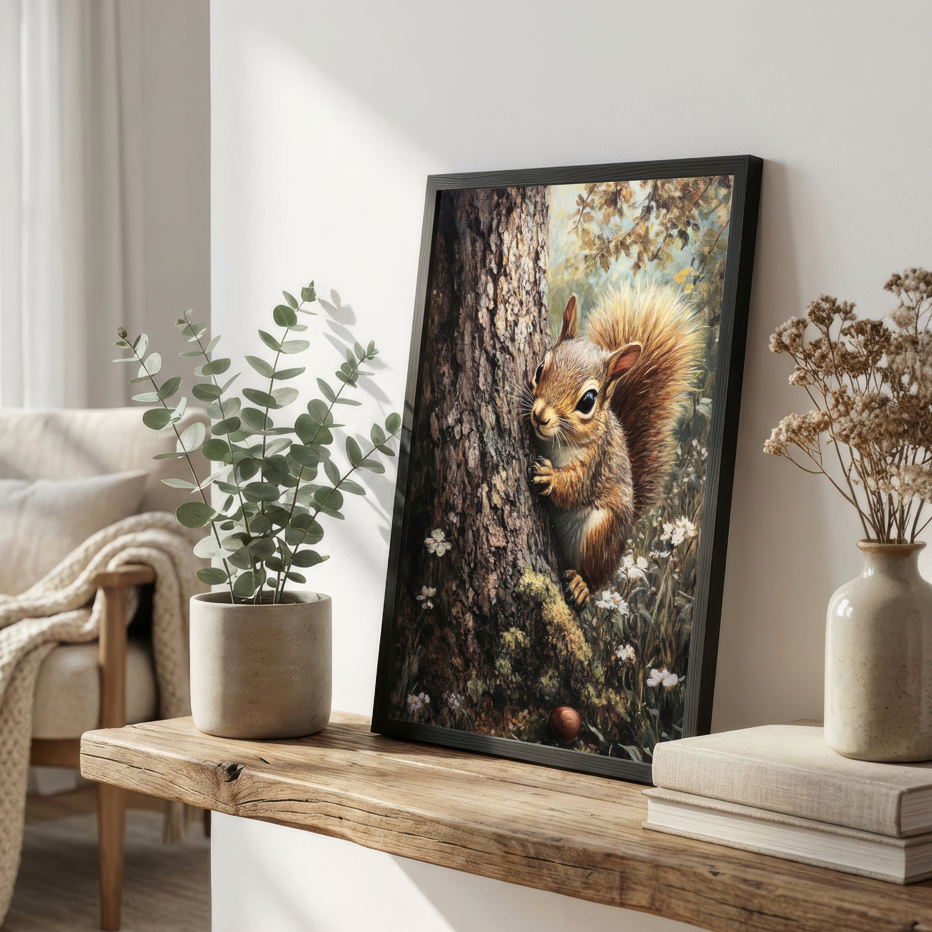 Woodland Squirrel Art Print
