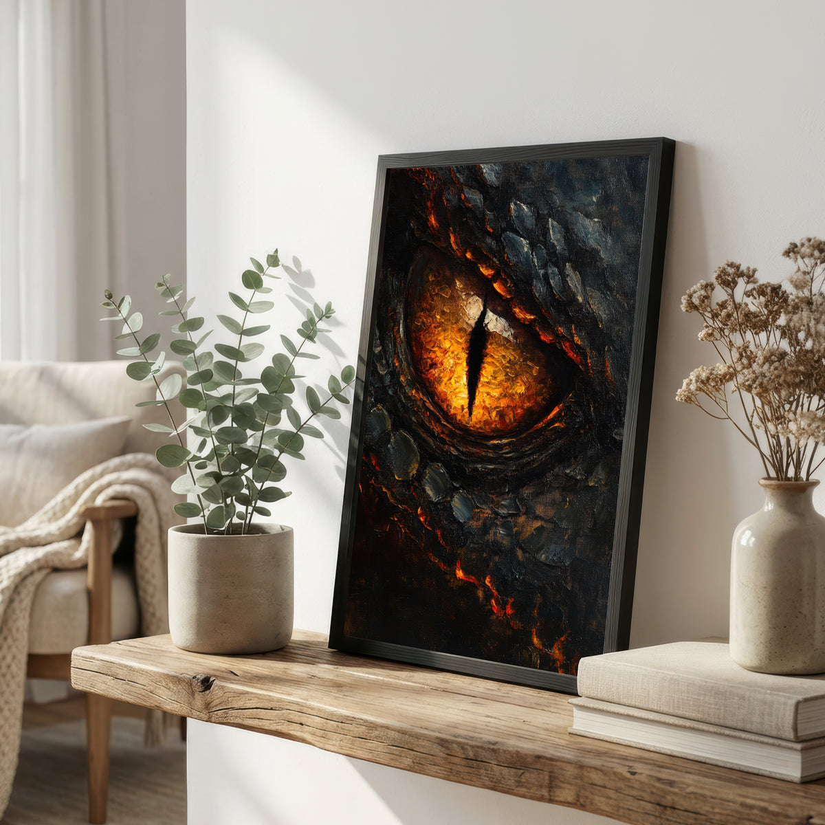 Fiery Dragon Eye Art Print