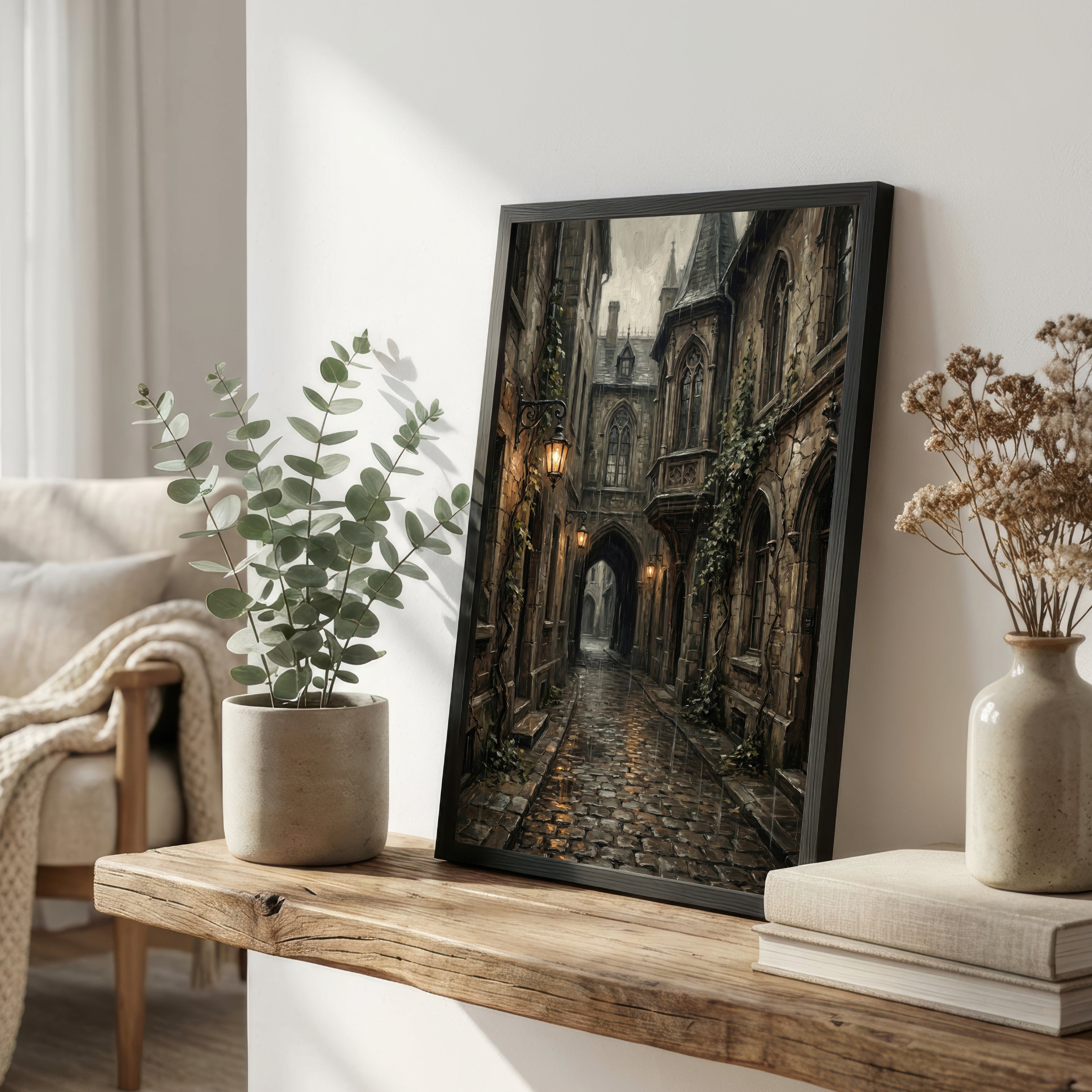 Gothic Medieval Alley Art Print