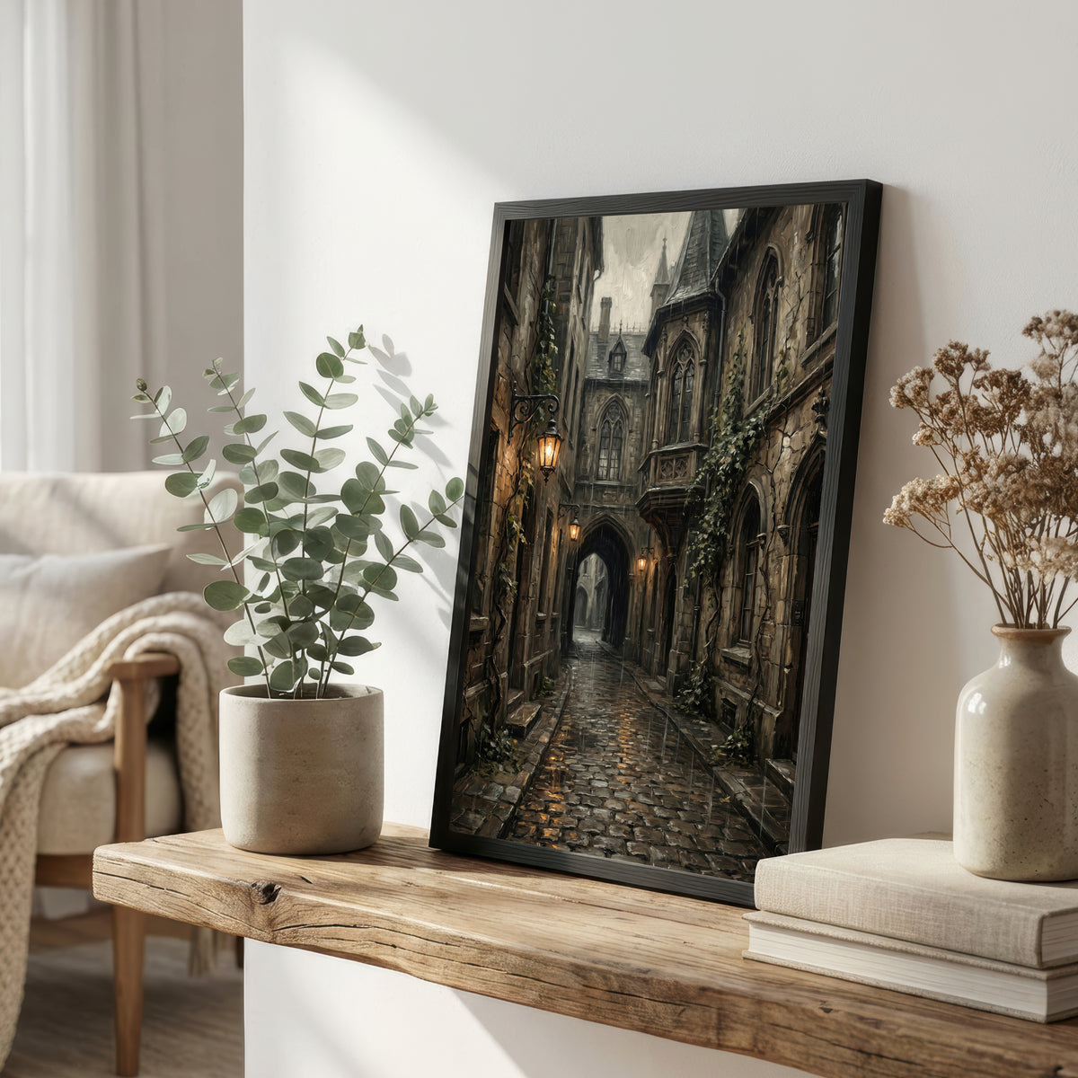 Gothic Medieval Alley Art Print