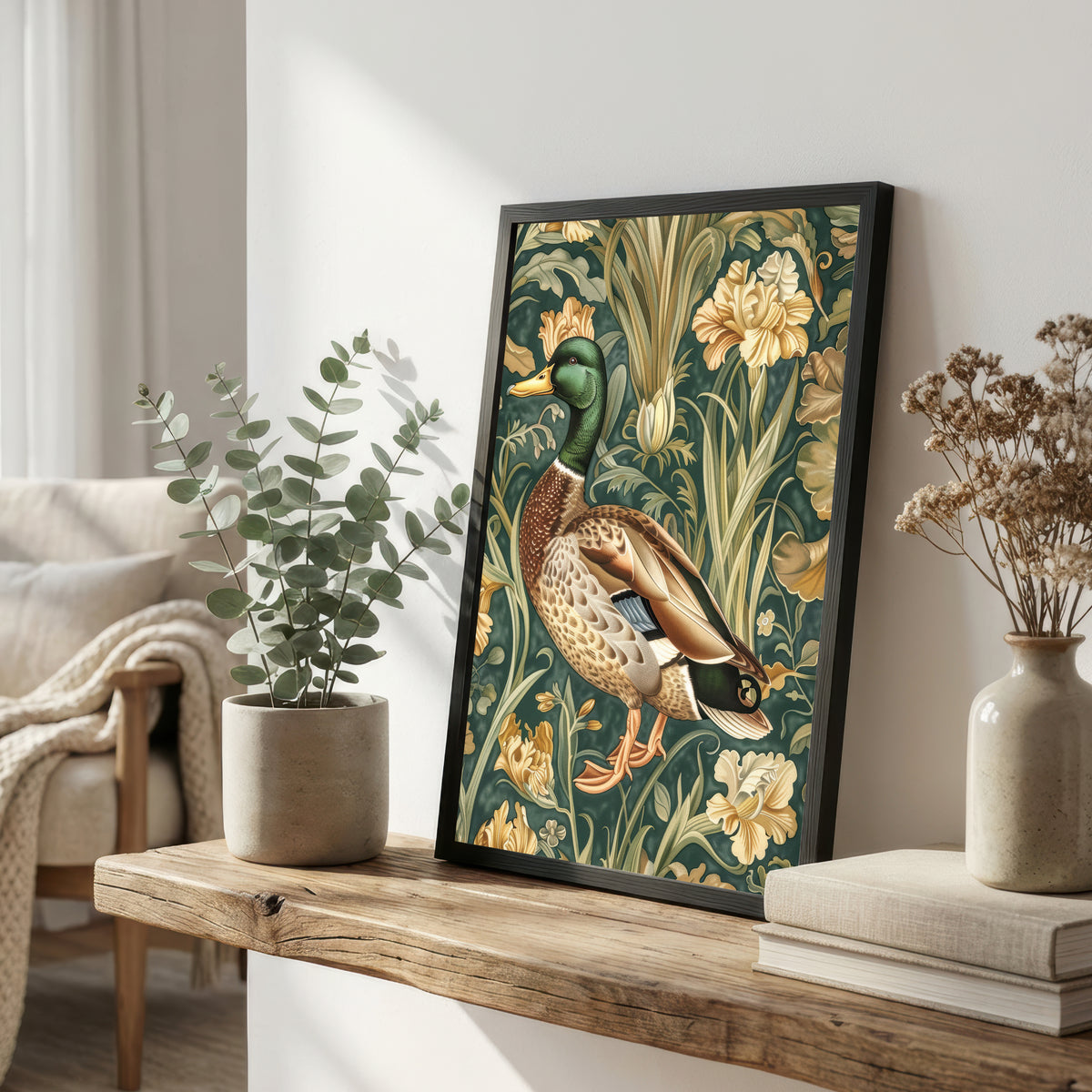 Mallard Botanical Art Print
