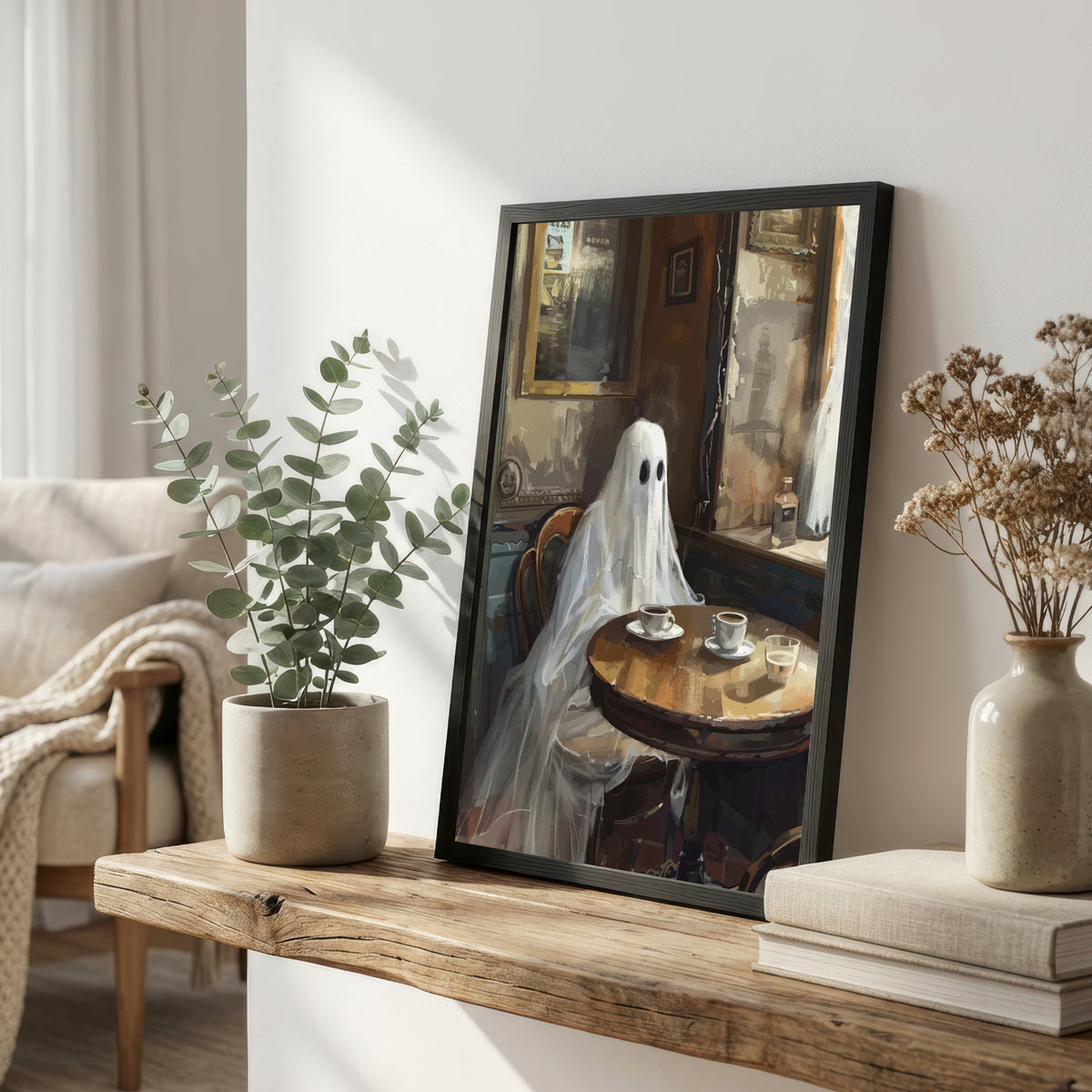 Ghost Tea Time Art Print