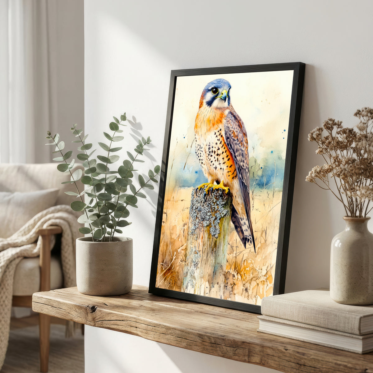 Kestrel Watercolour Art Print