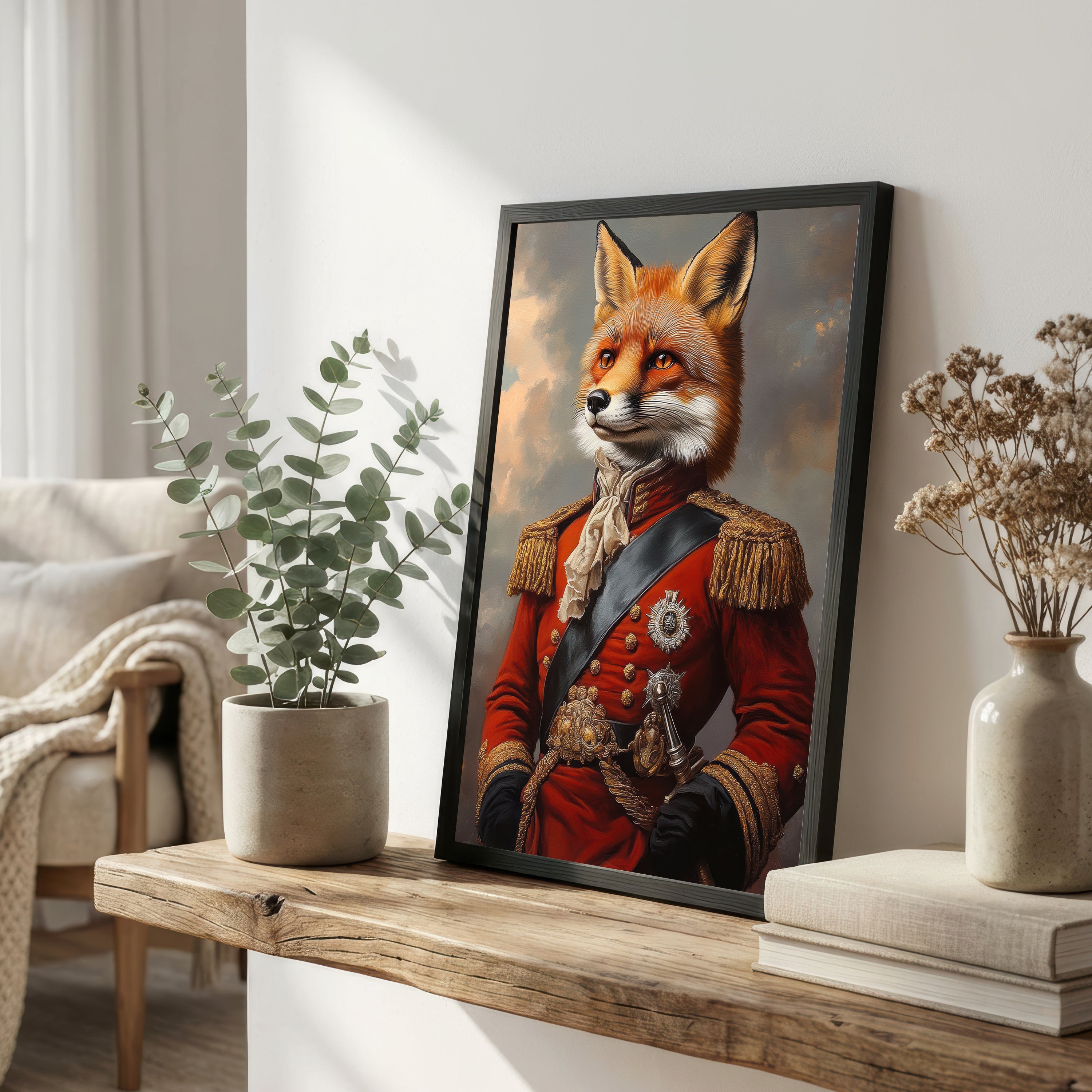 Dapper Fox Military Art Print