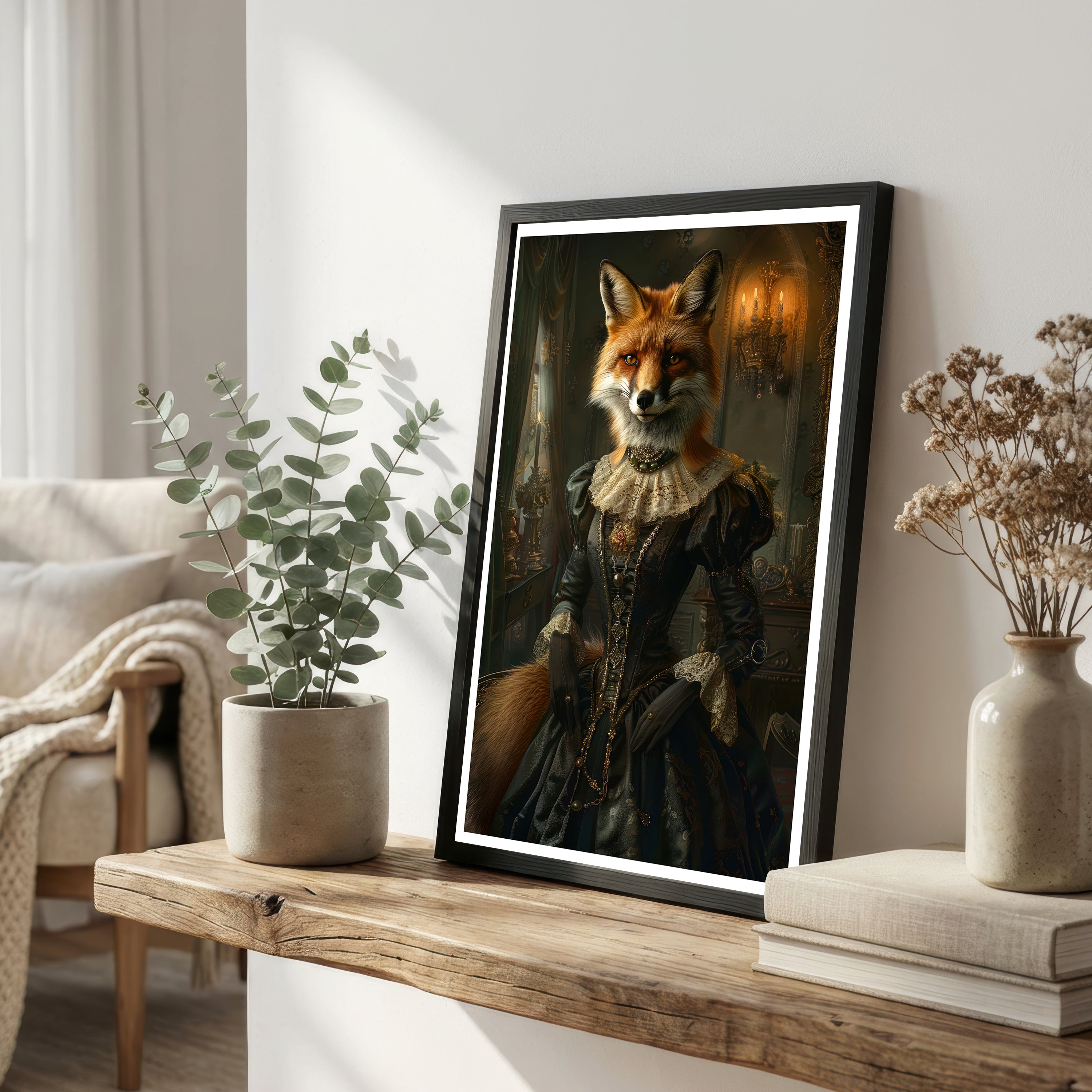 Victorian Fox Portrait Art Print