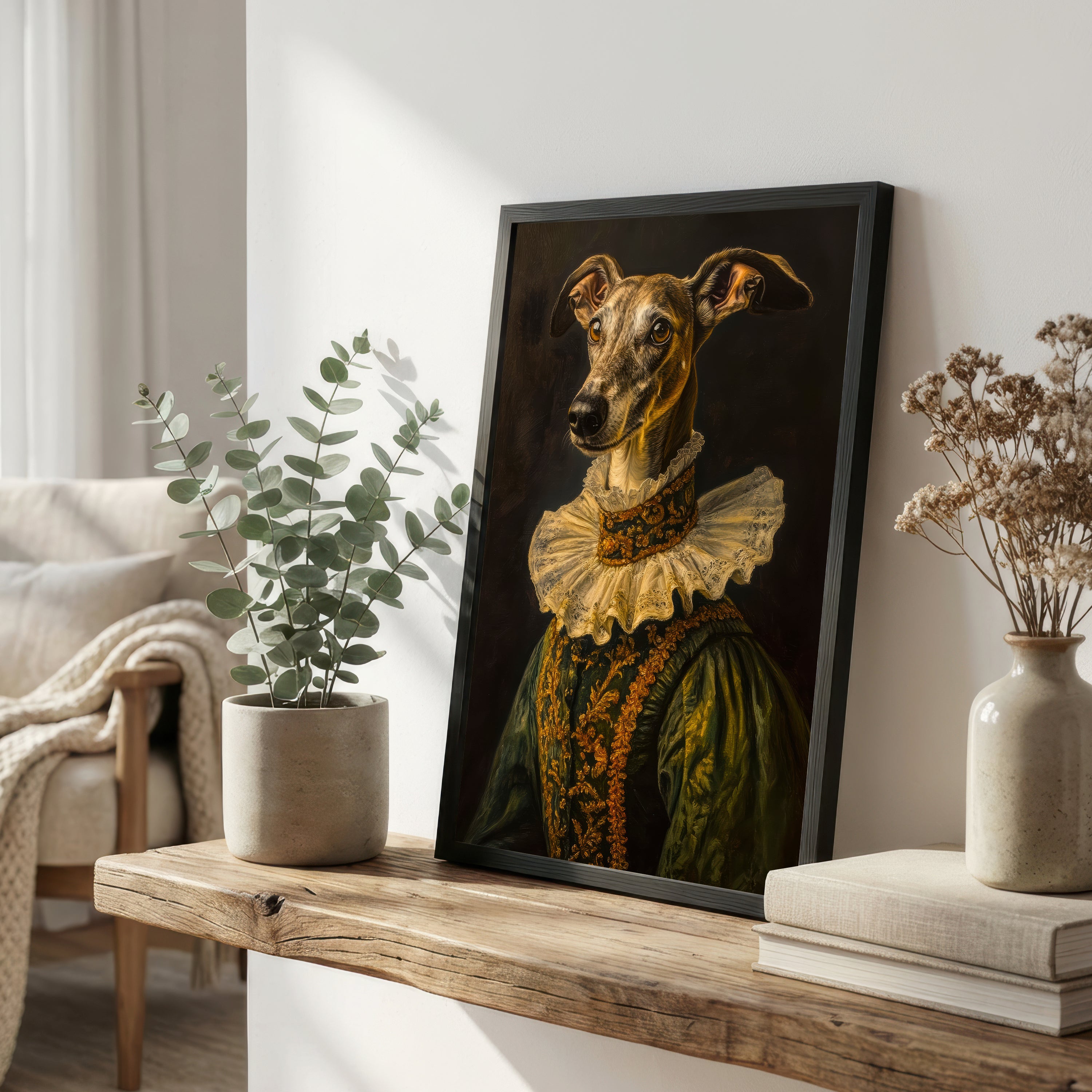 Victorian Greyhound Portrait Art Print