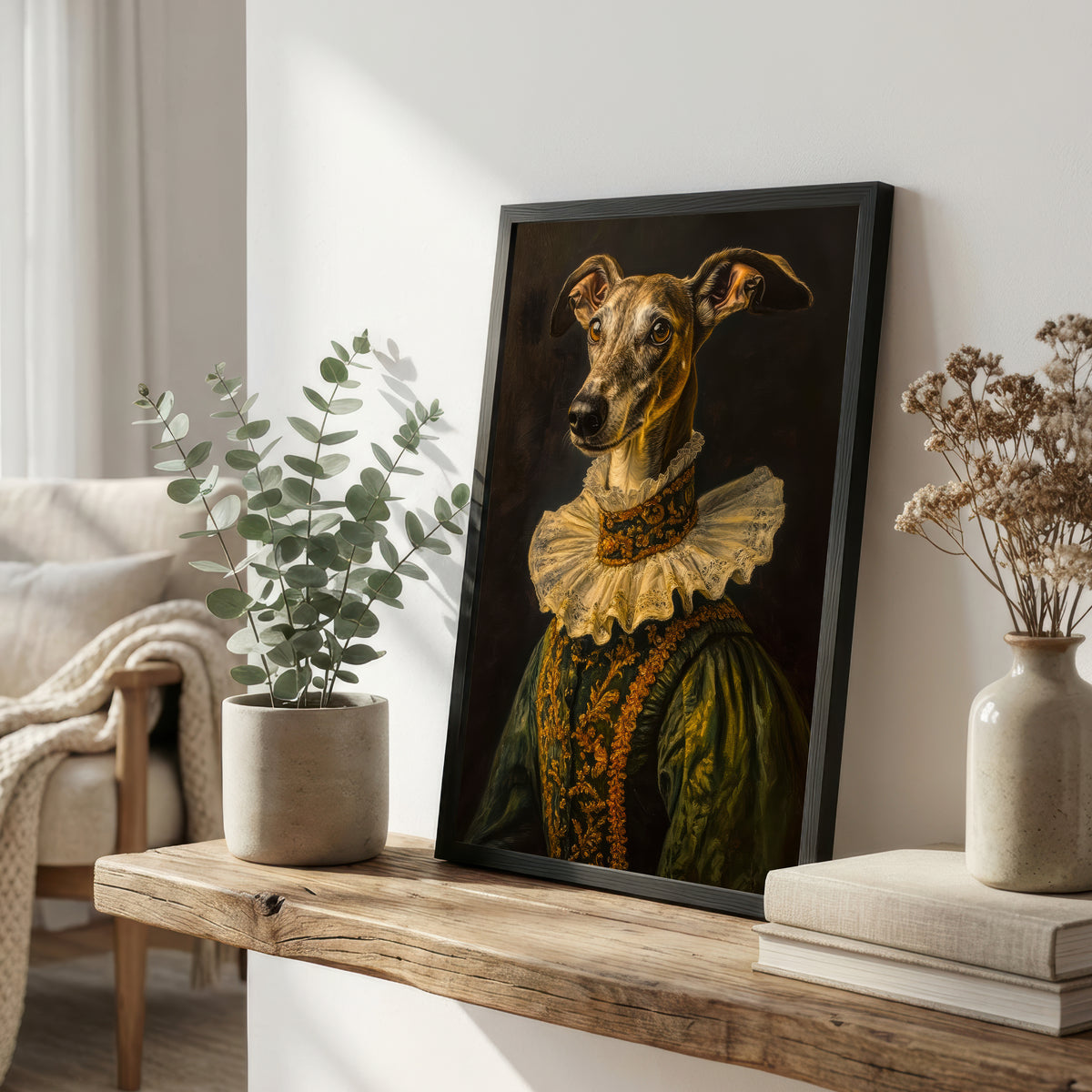 Victorian Greyhound Portrait Art Print