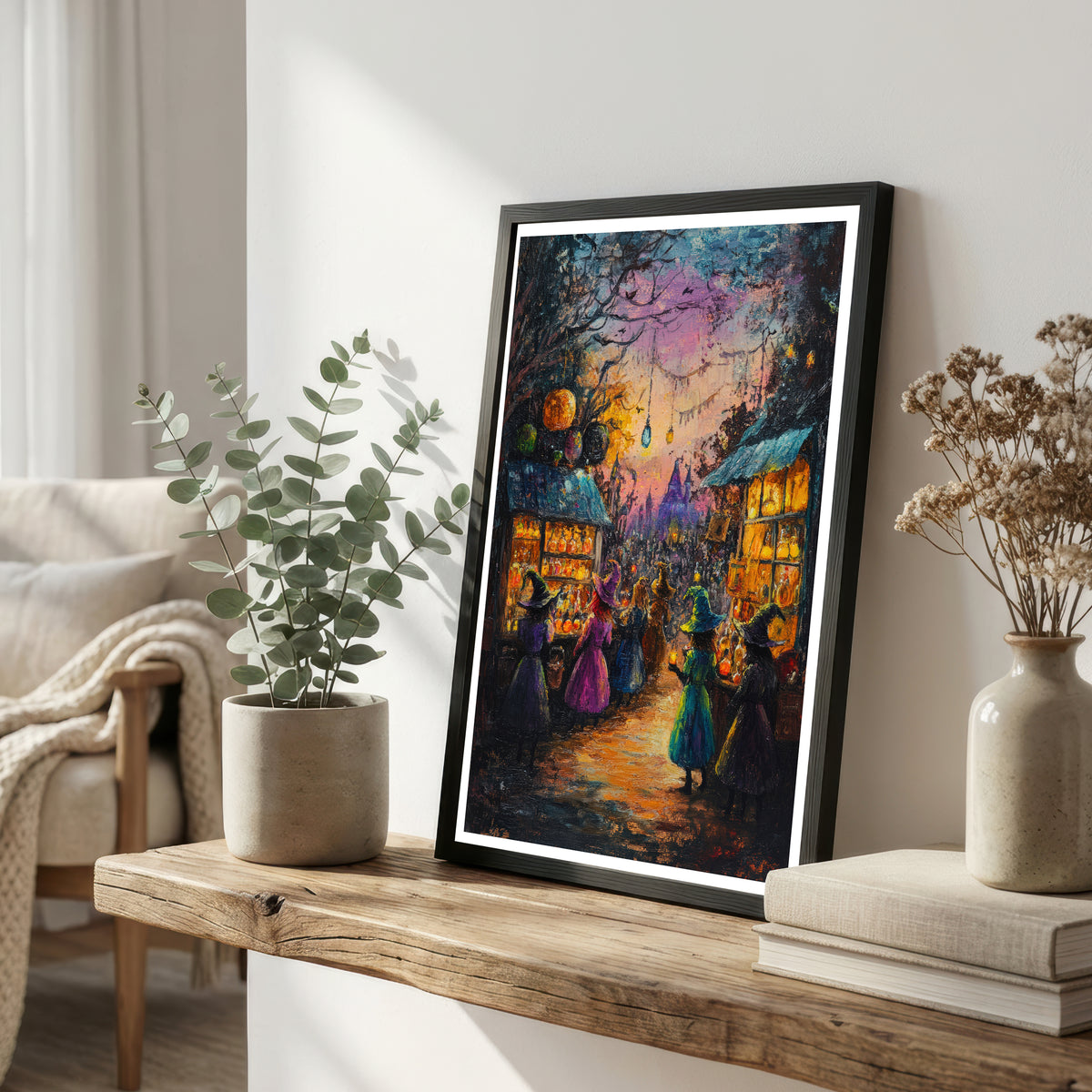 Enchanted Halloween Market Art Print