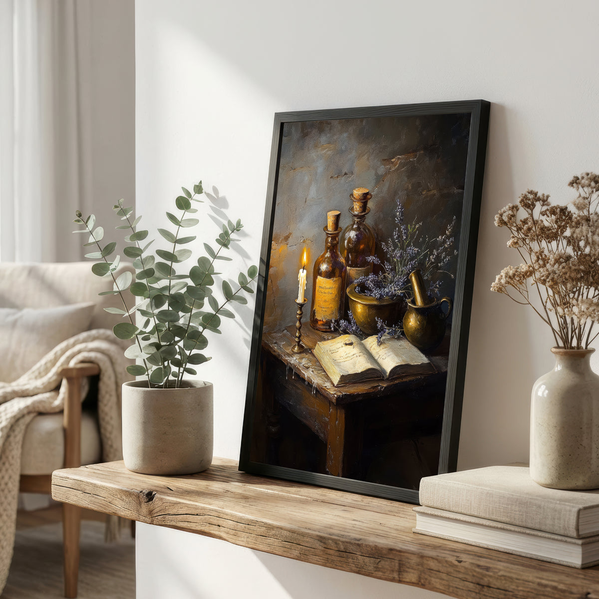 Dark Academia Apothecary Still Life Art Print
