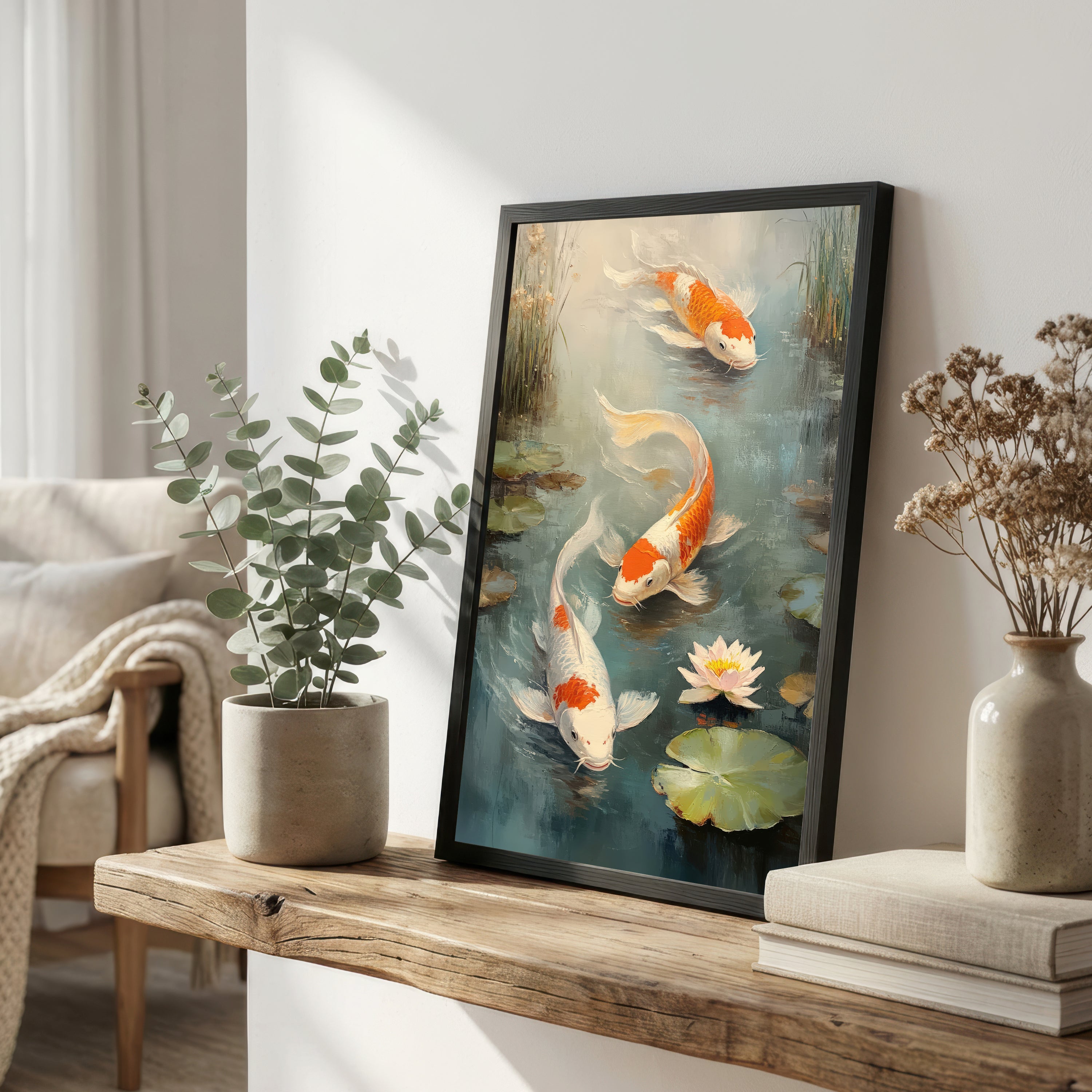 Koi Pond Impressionist Art Print