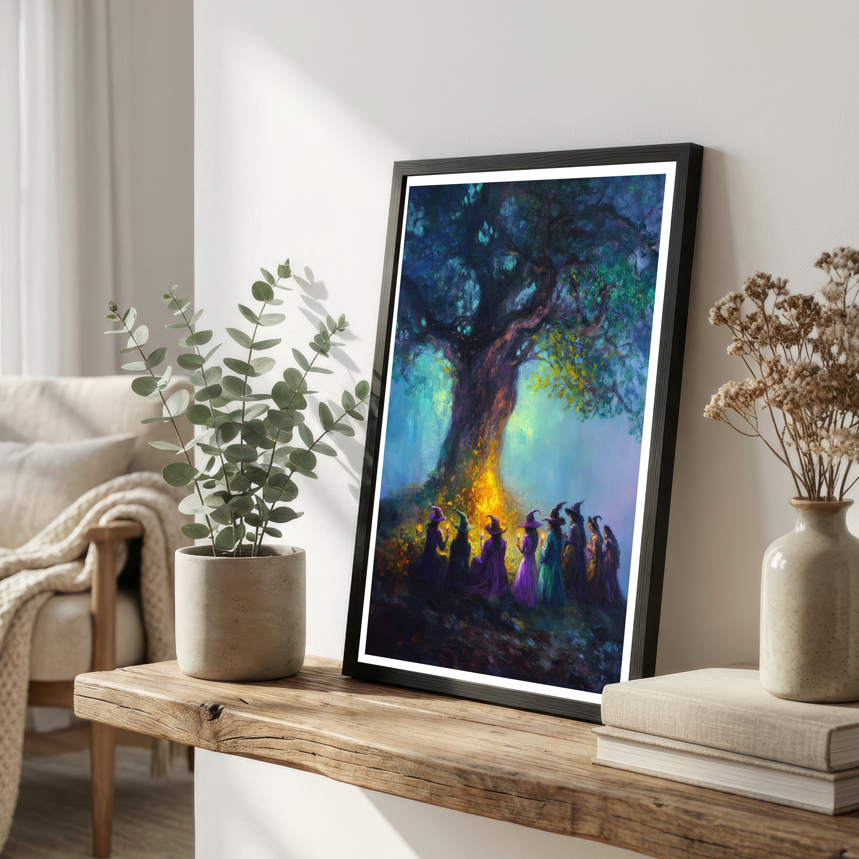 Witches Around a Fire Art Print