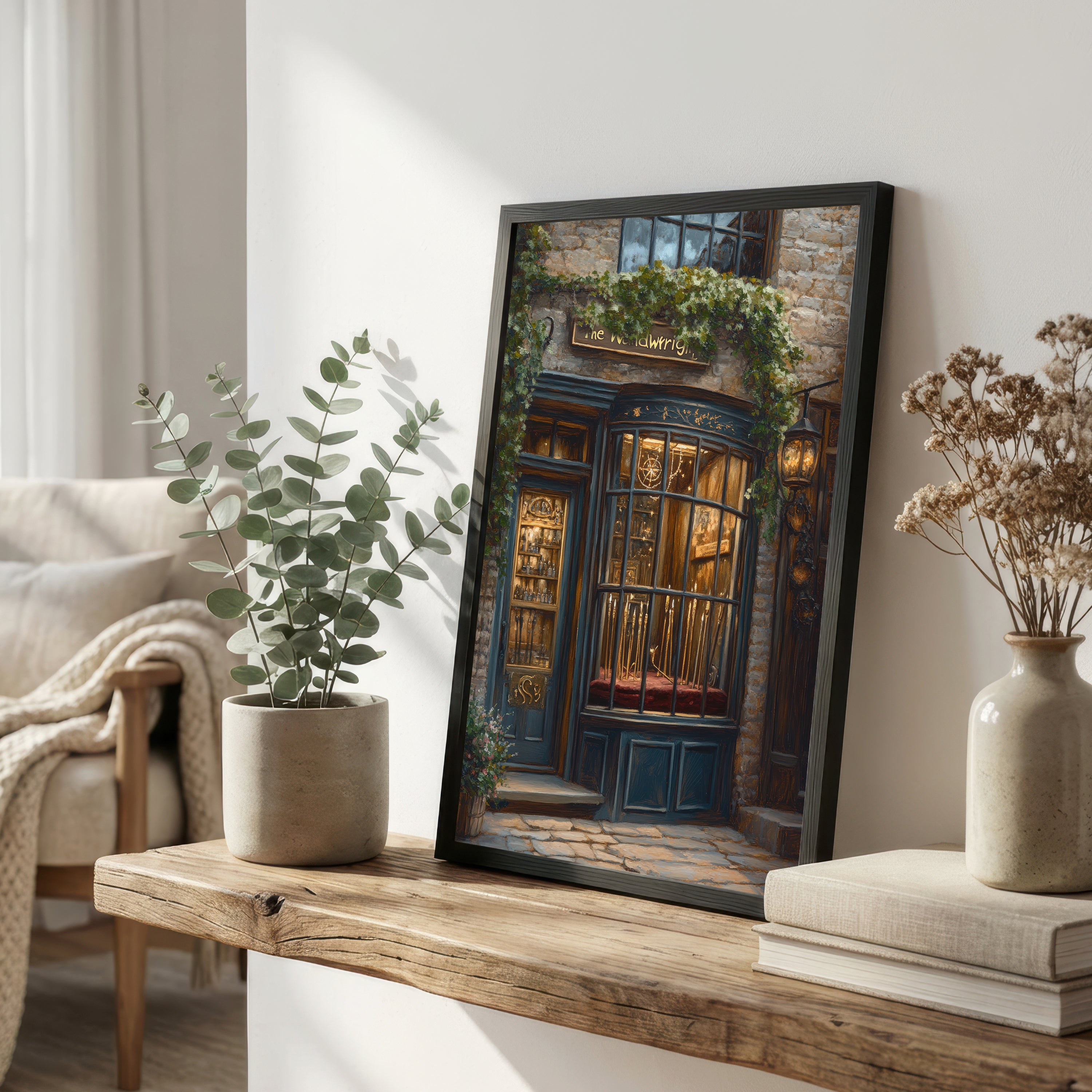 Ivy-Clad Vintage Pub Art Print