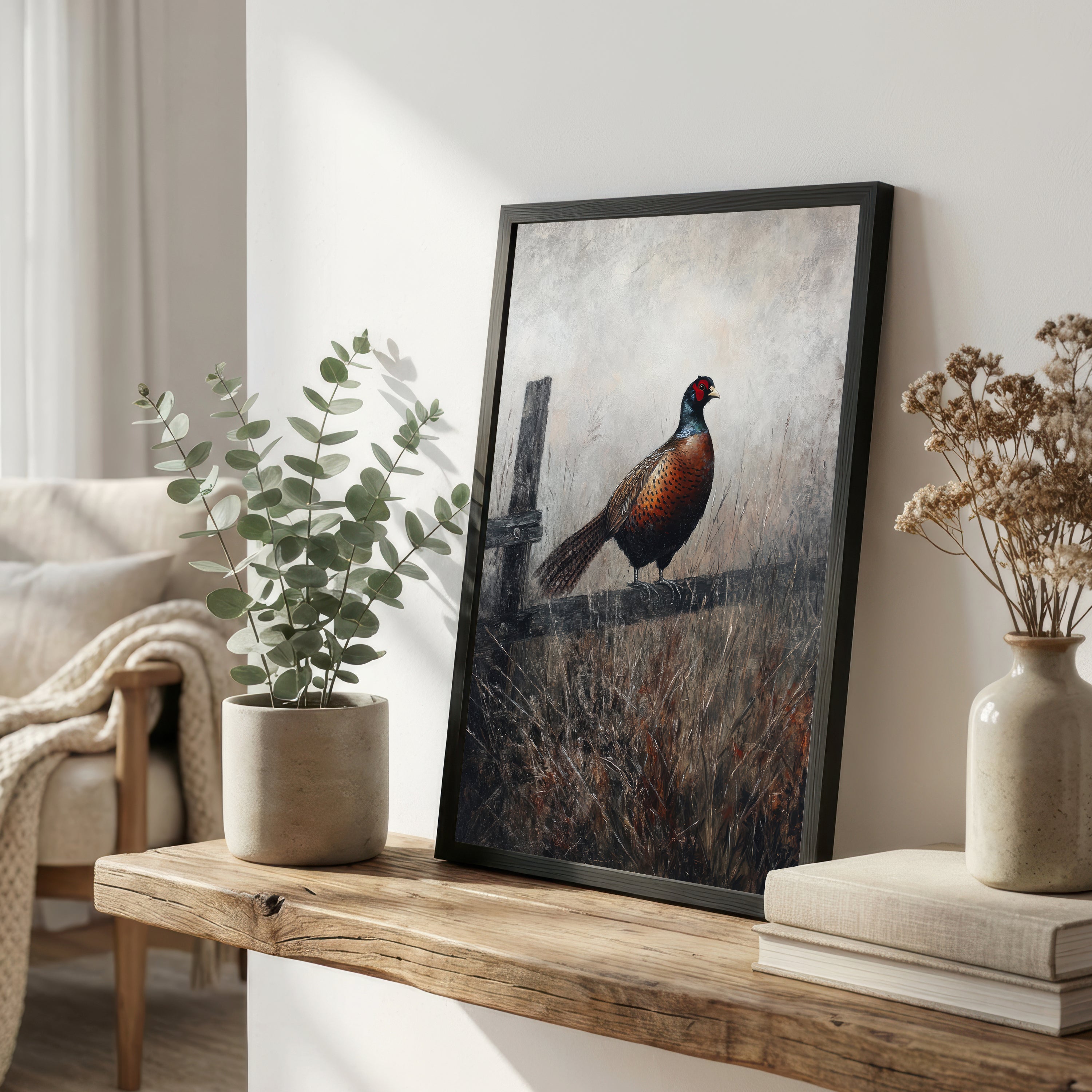 Pheasant Dark Wildlife Art Print