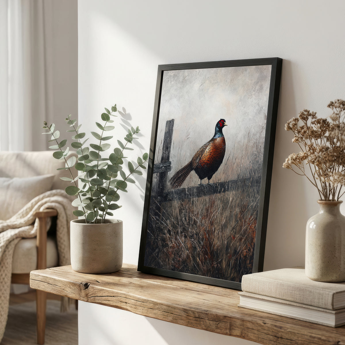 Pheasant Dark Wildlife Art Print