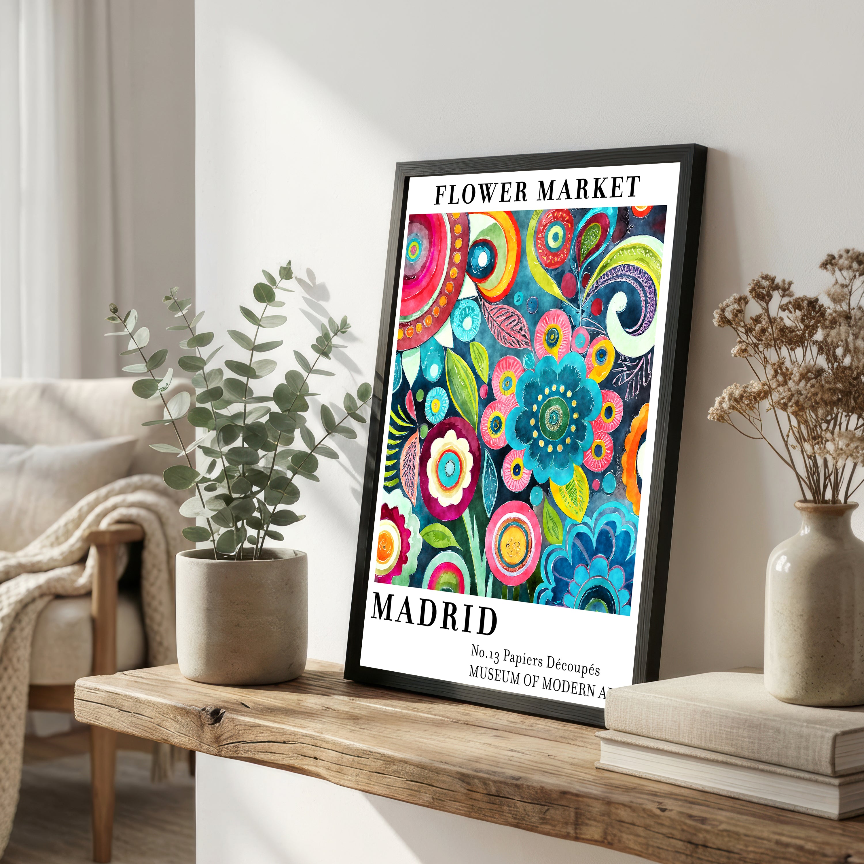 Colorful Abstract Flower Art Print