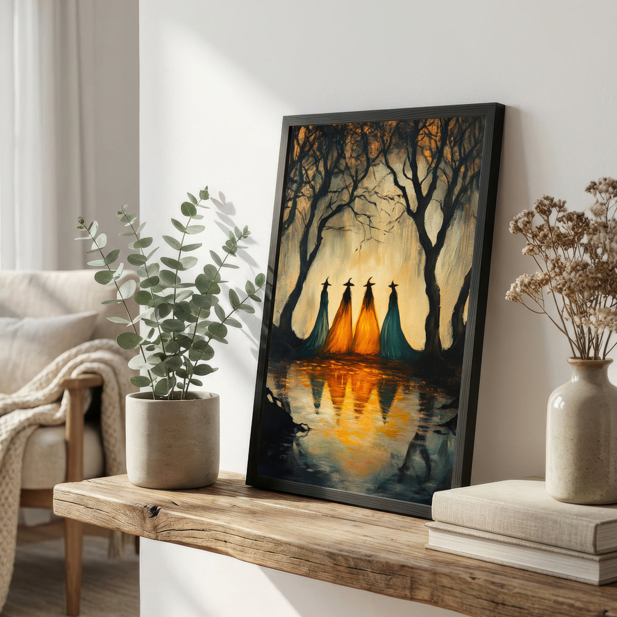 Four Witches Forest Art Print
