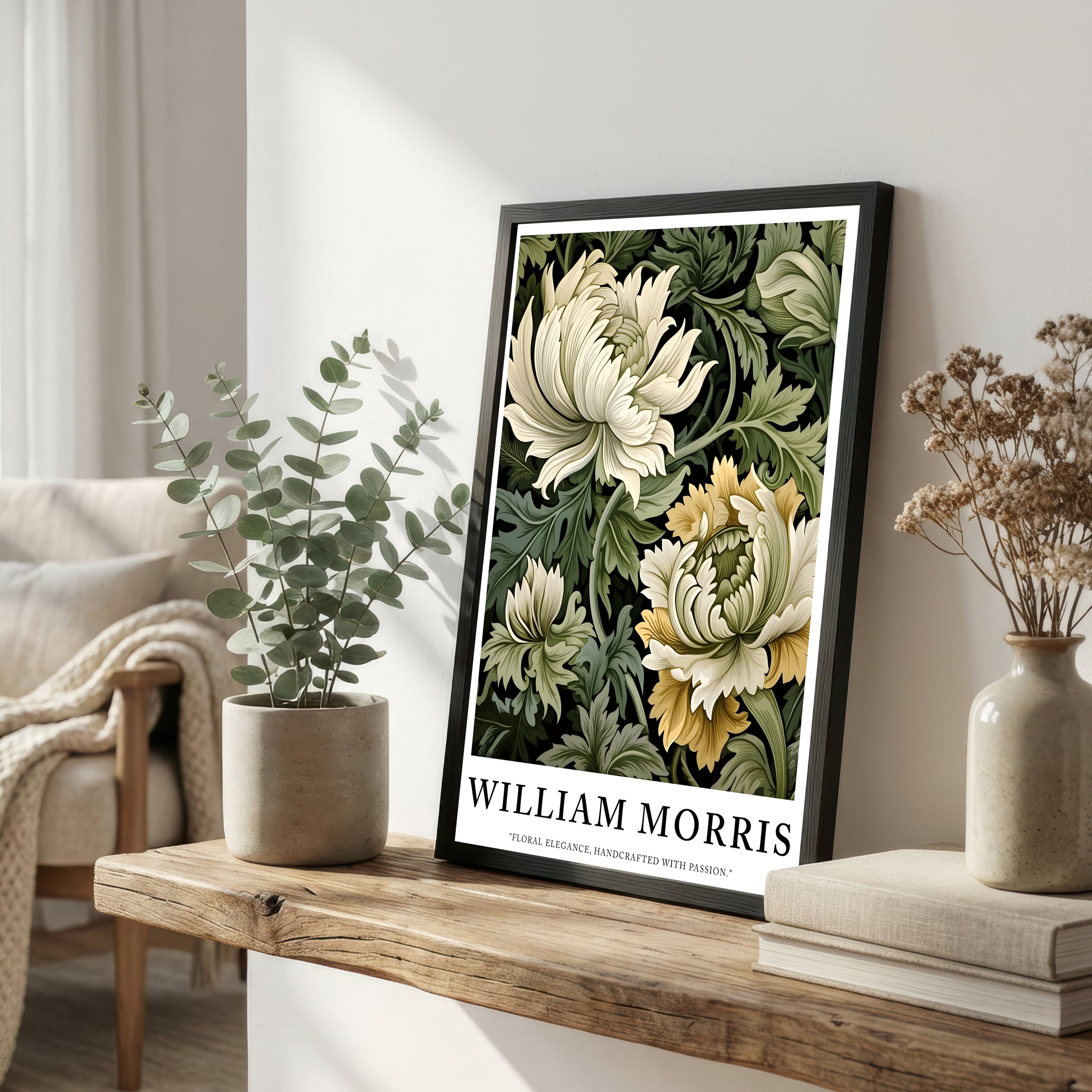 William Morris Inspired Floral Art Print