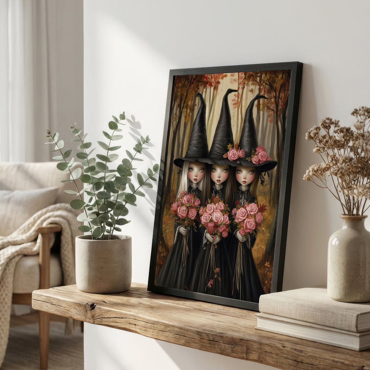 Three Witch Sisters Gothic Art Print