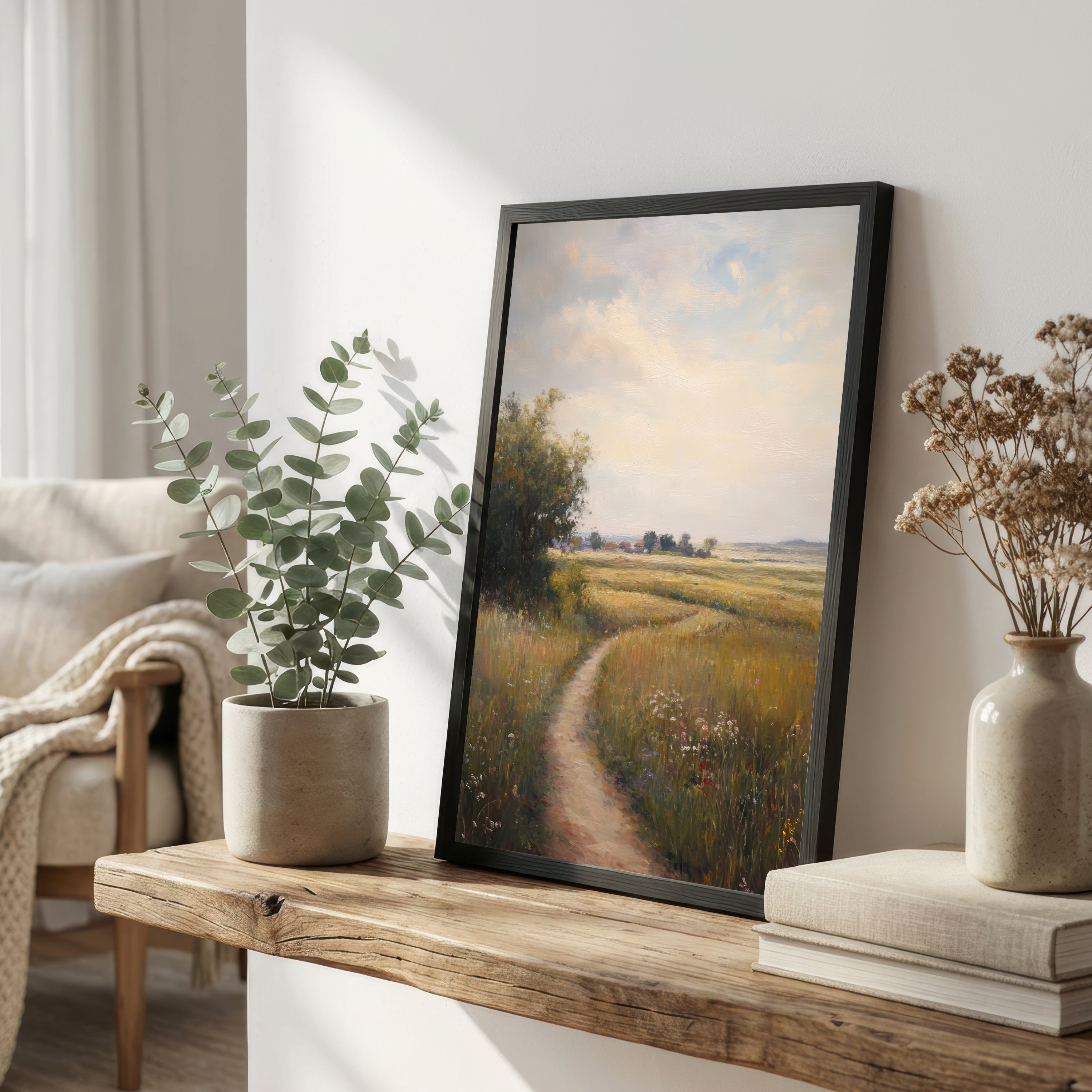 Wildflower Meadow Path Art Print