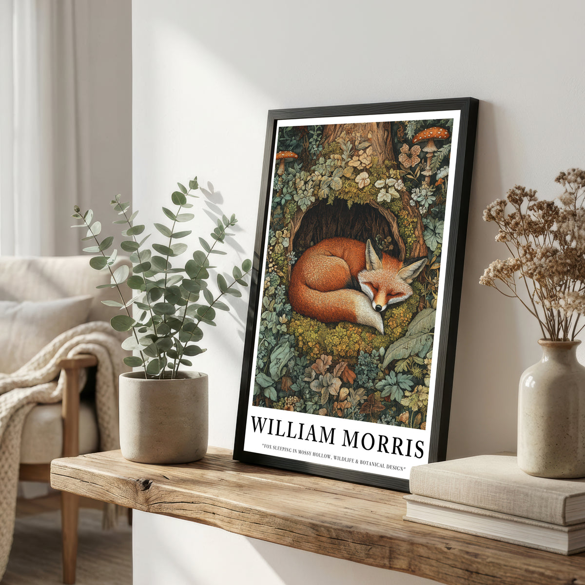 William Morris Inspired Fox Art Print