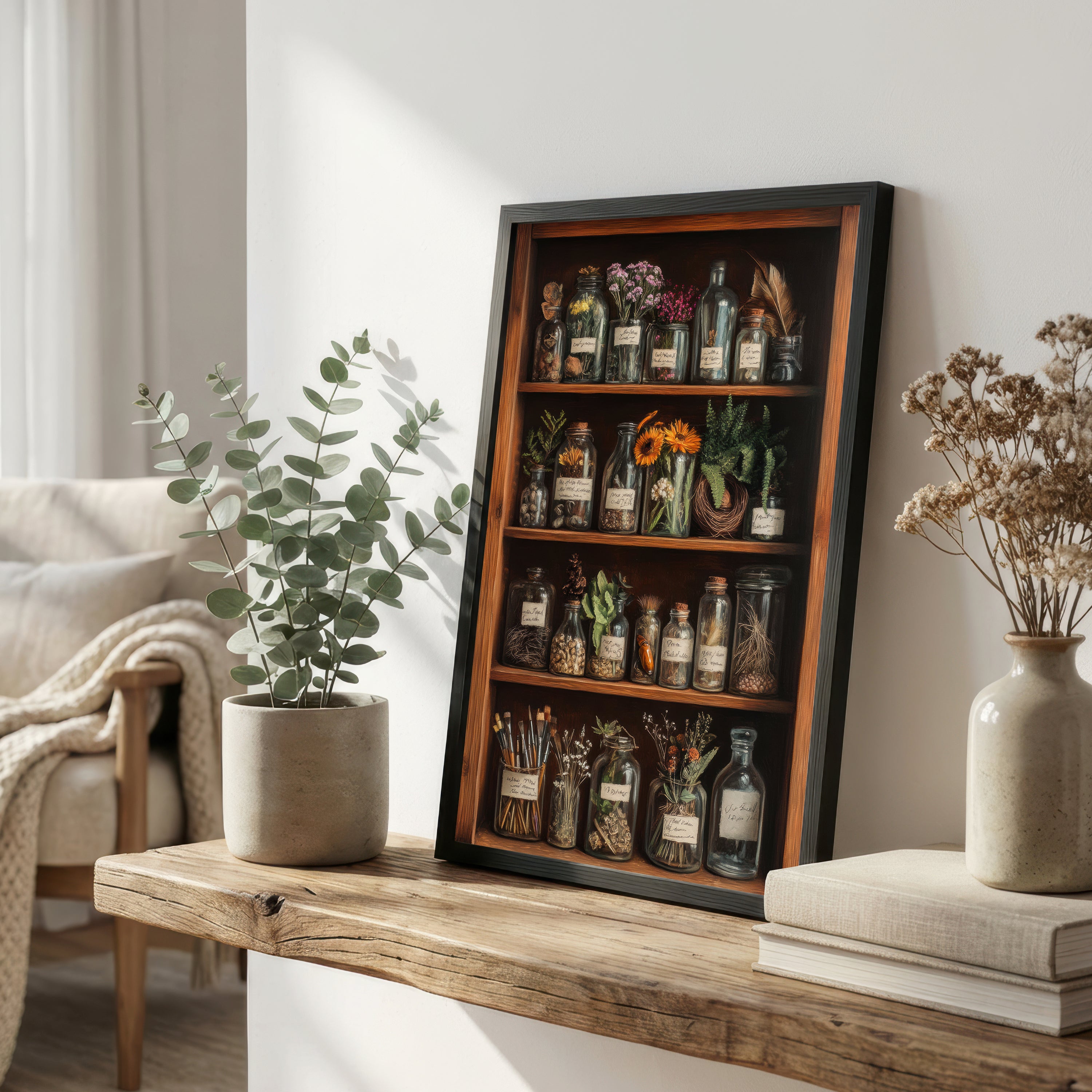 Vintage Apothecary Cabinet Art Print