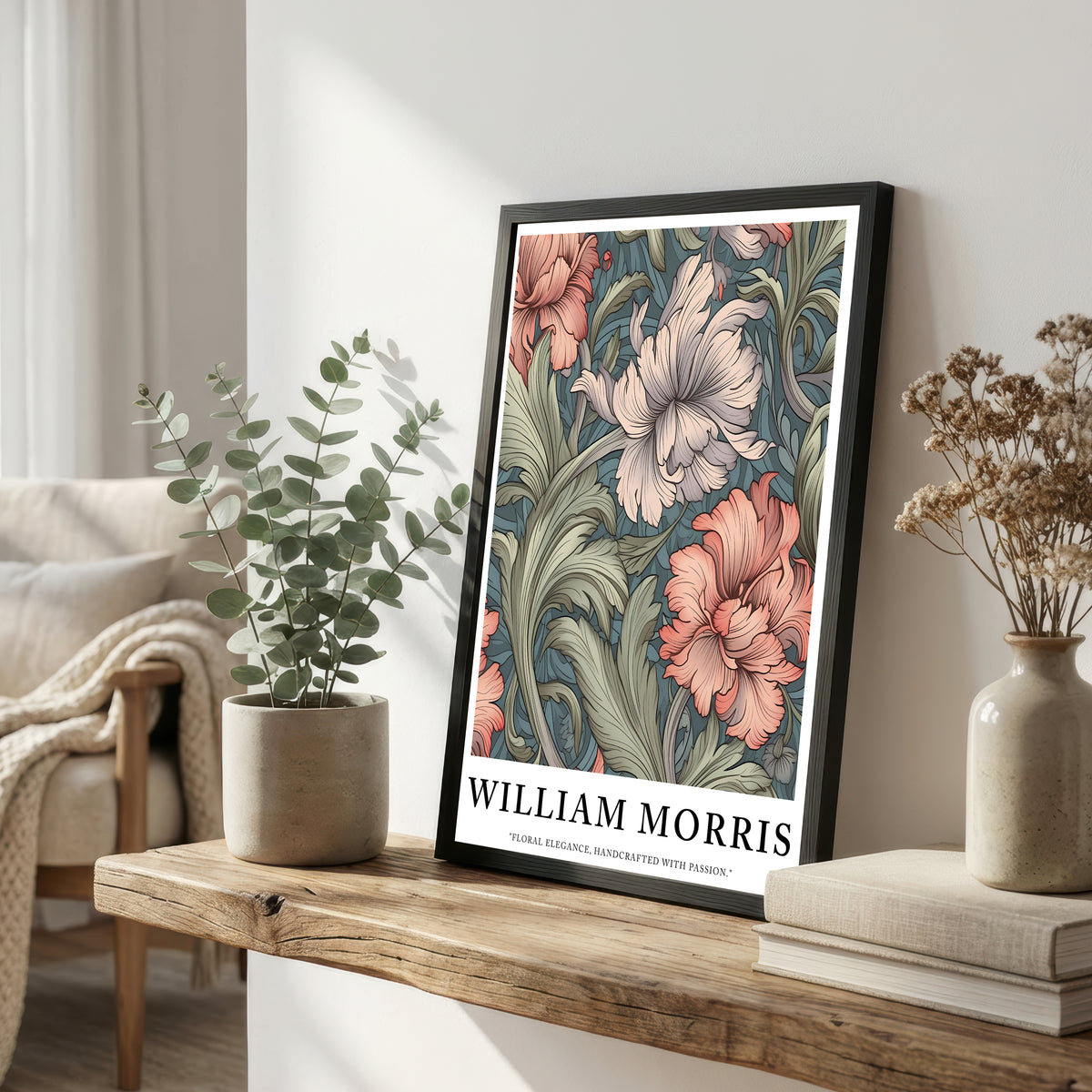 William Morris Inspired Floral Art Print