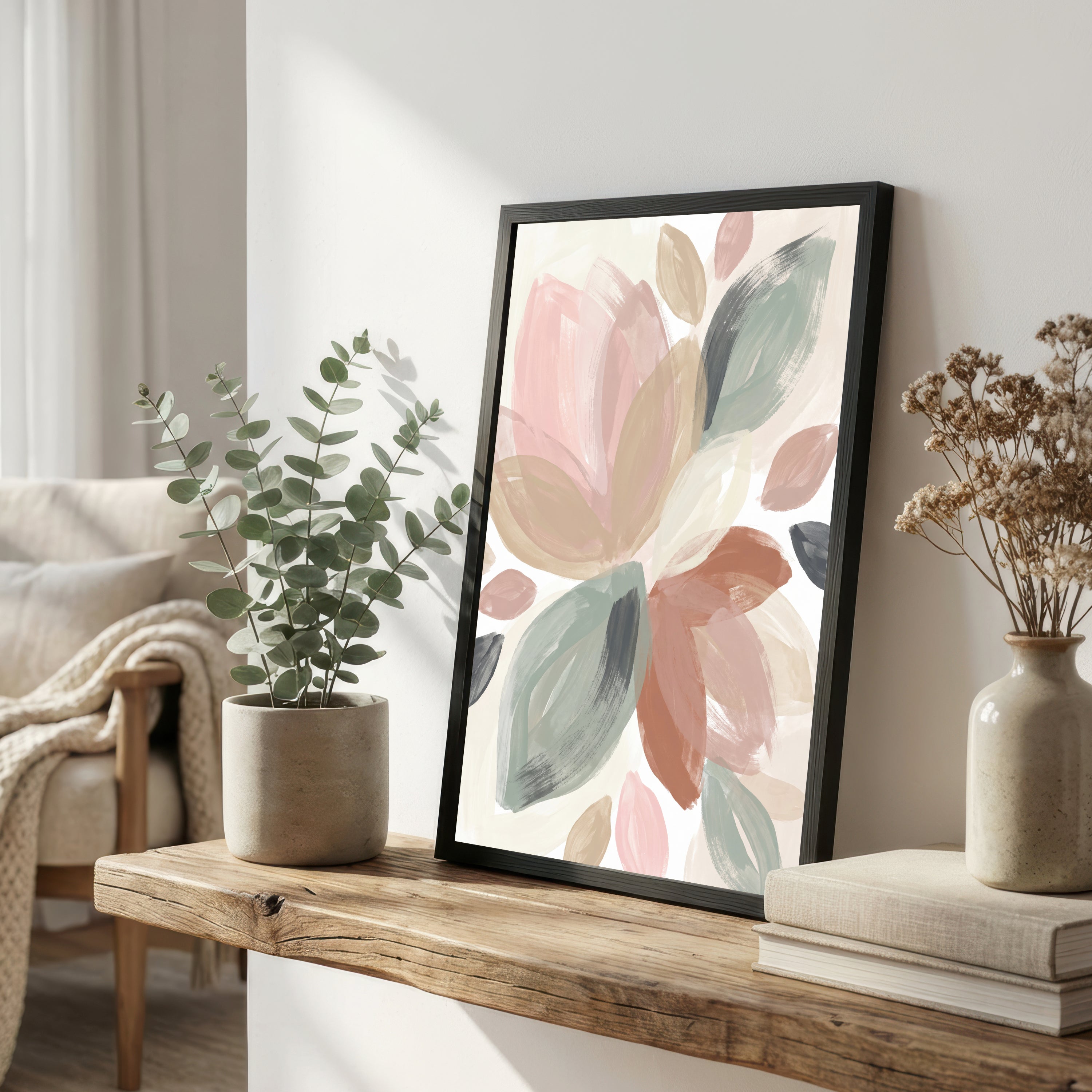 Pastel Abstract Floral Art Print