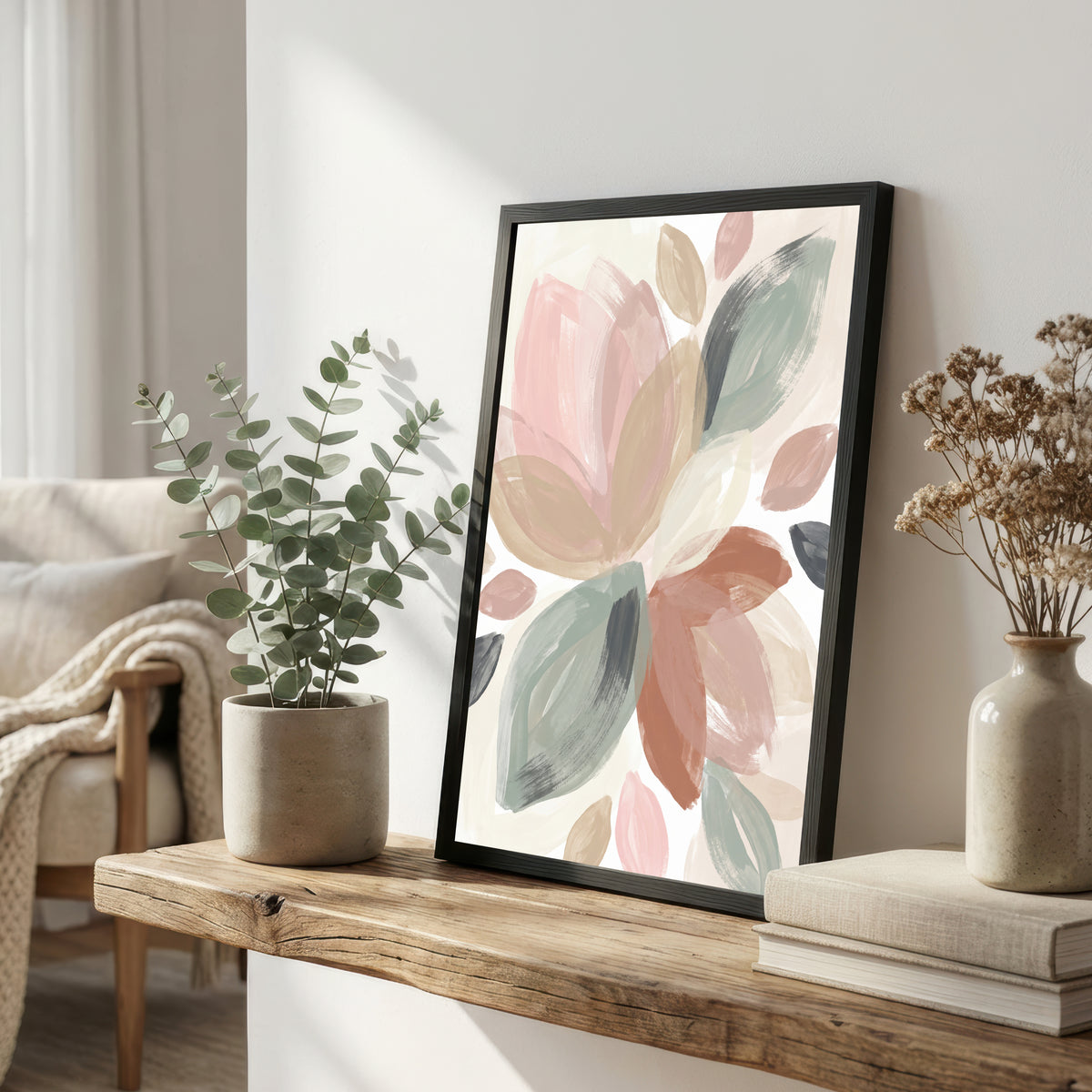Pastel Abstract Floral Art Print