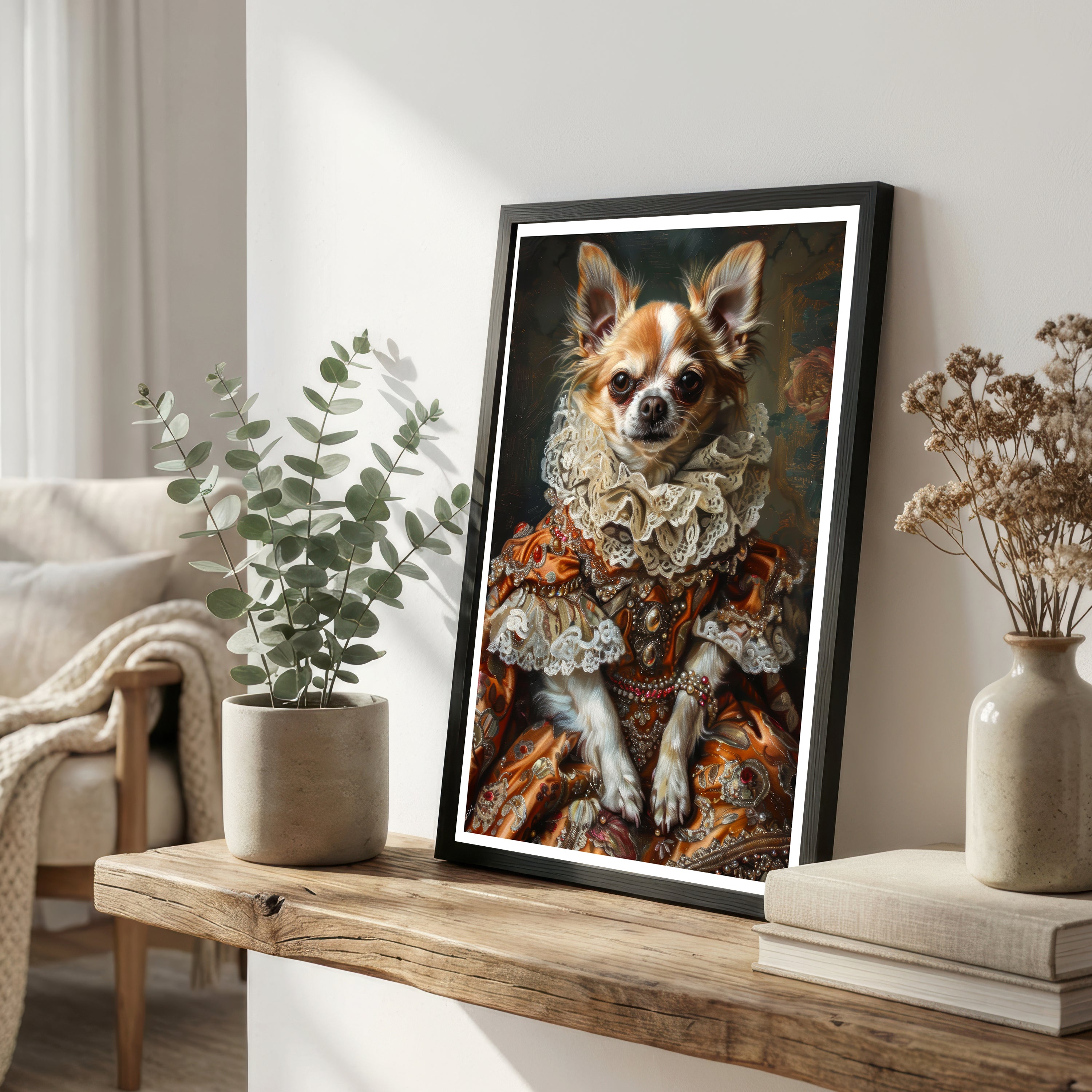 Victorian Chihuahua Portrait Art Print